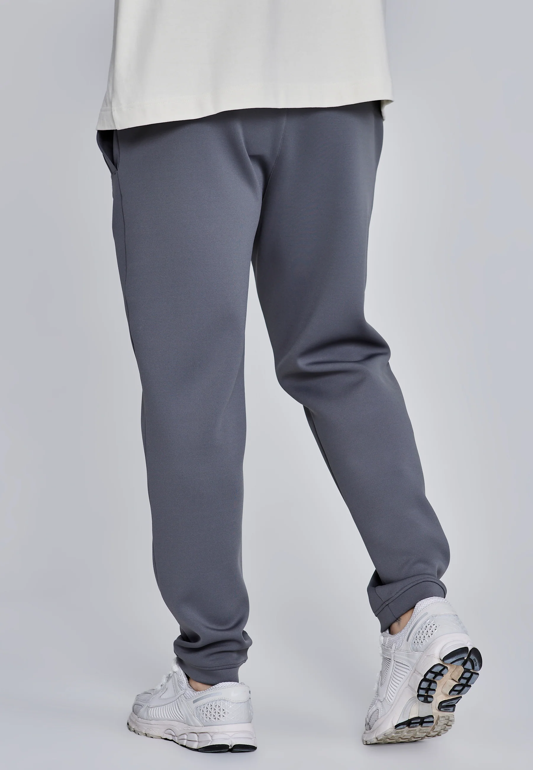 Dark Grey Essentials Pleated Pants - Image 3