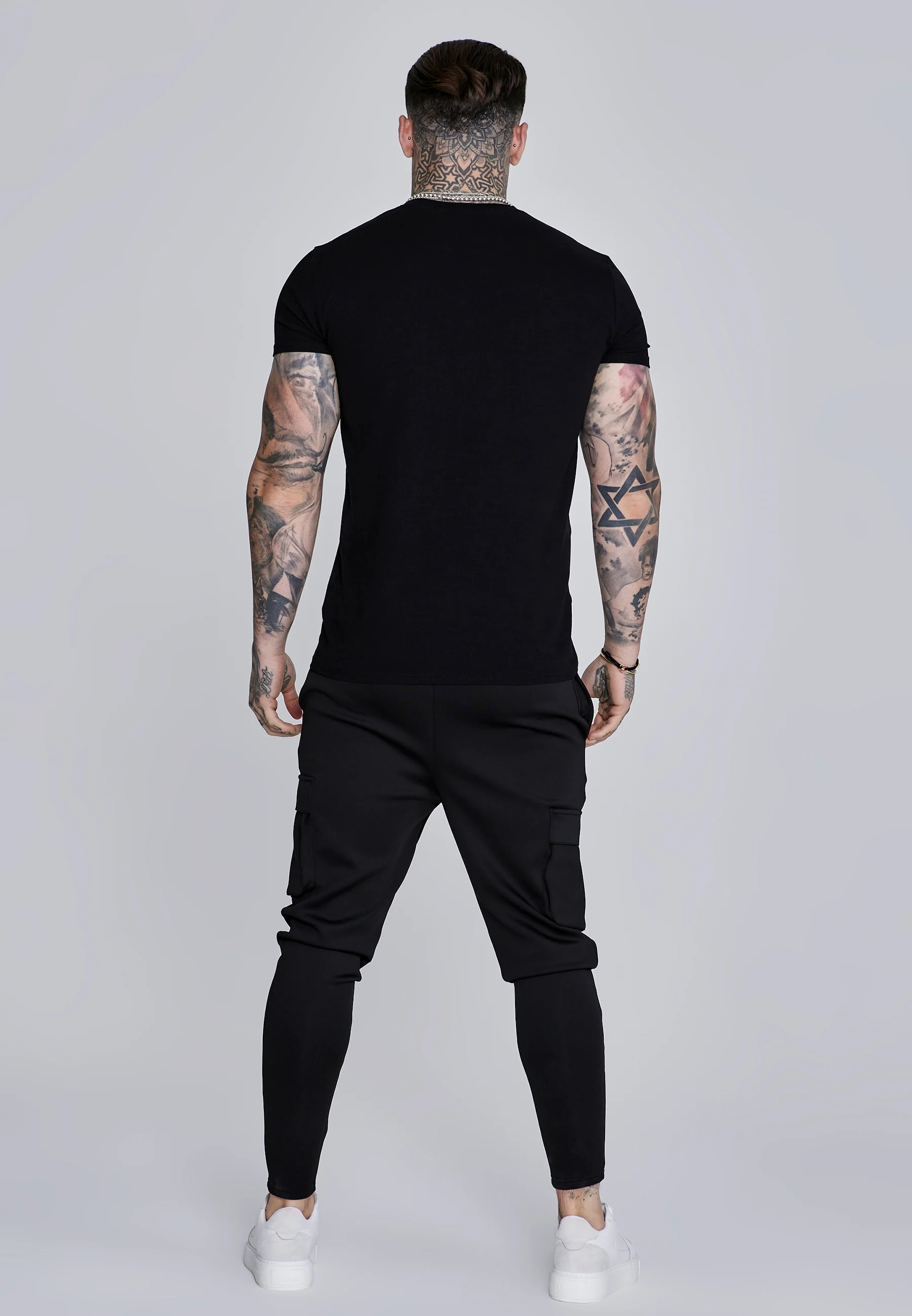 Black Essentials Poly Cargos - Image 5