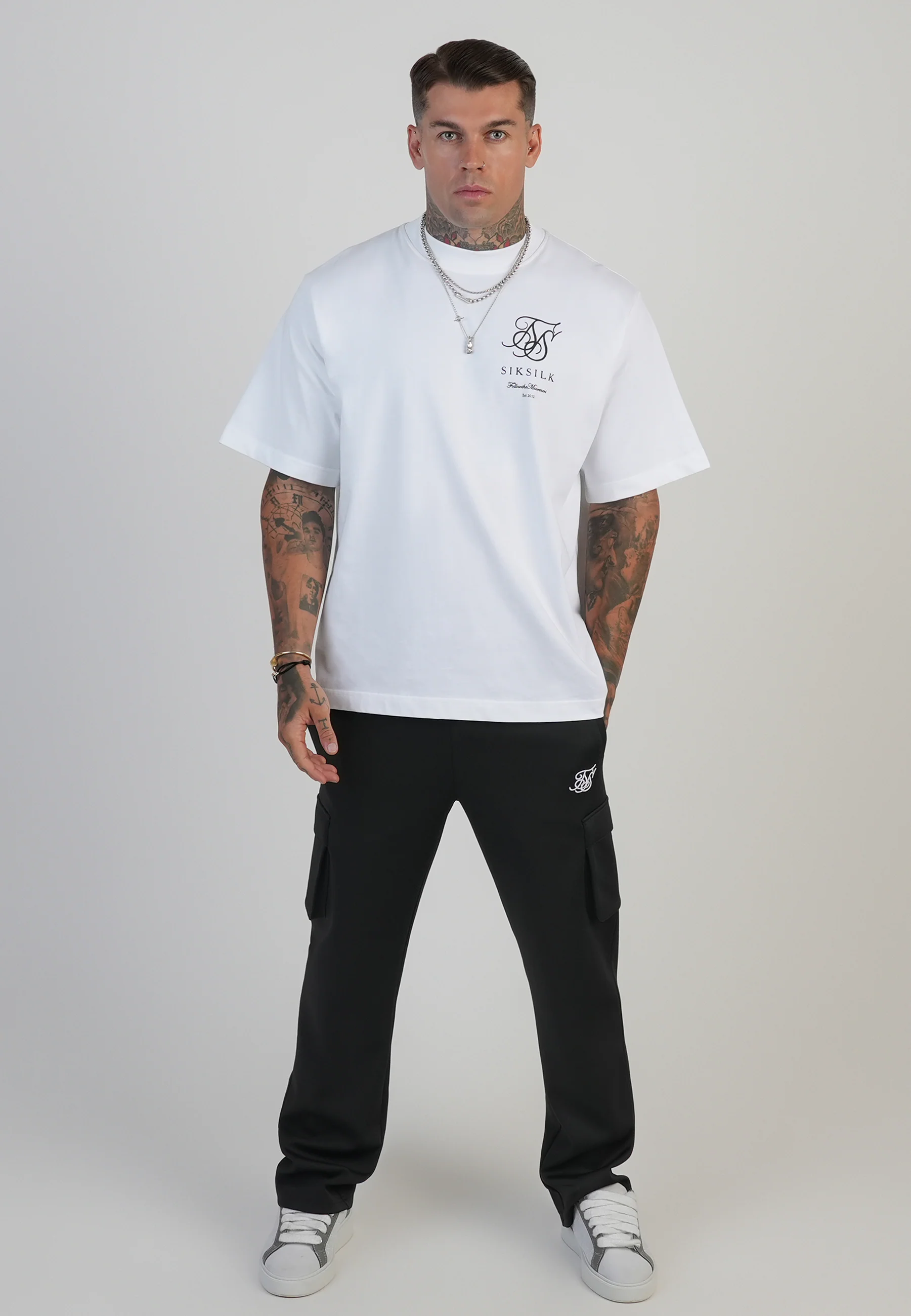 Black Essentials Poly Cargos - Image 4