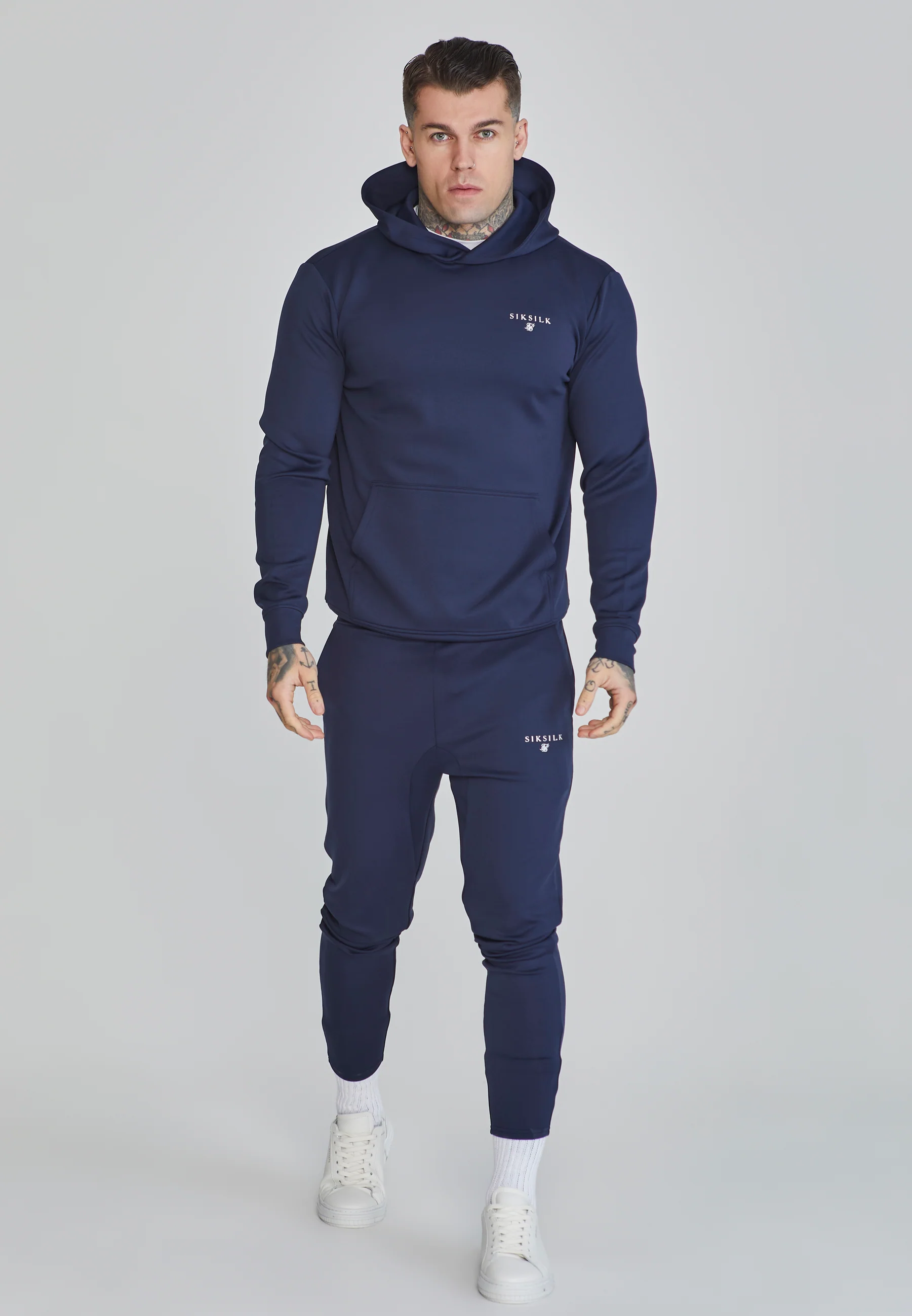 Navy Essentials Poly Hoodie - Image 2