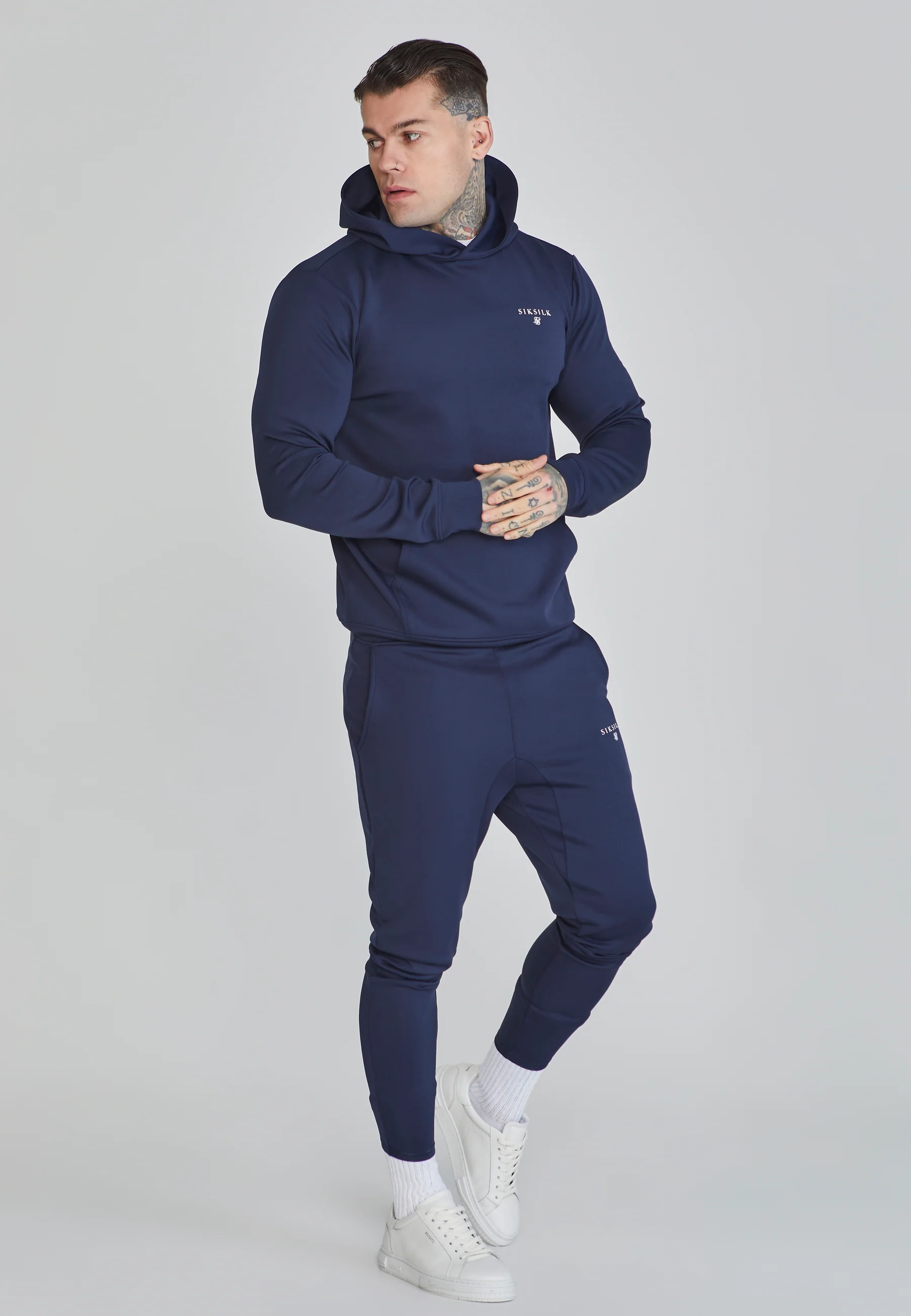 Navy Essentials Poly Hoodie - Image 4