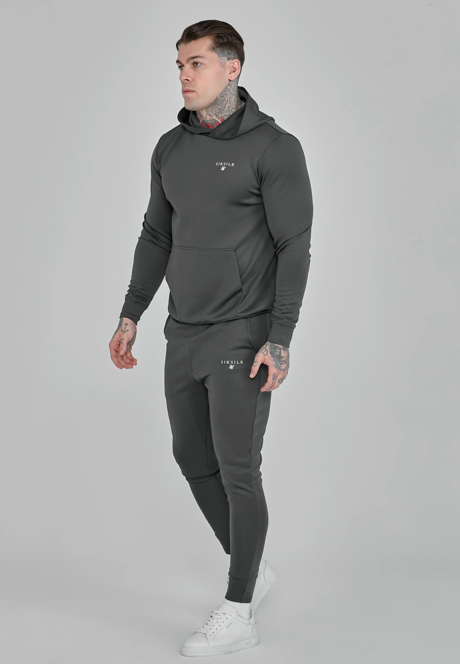 Grey Essentials Poly Hoodie - Image 4