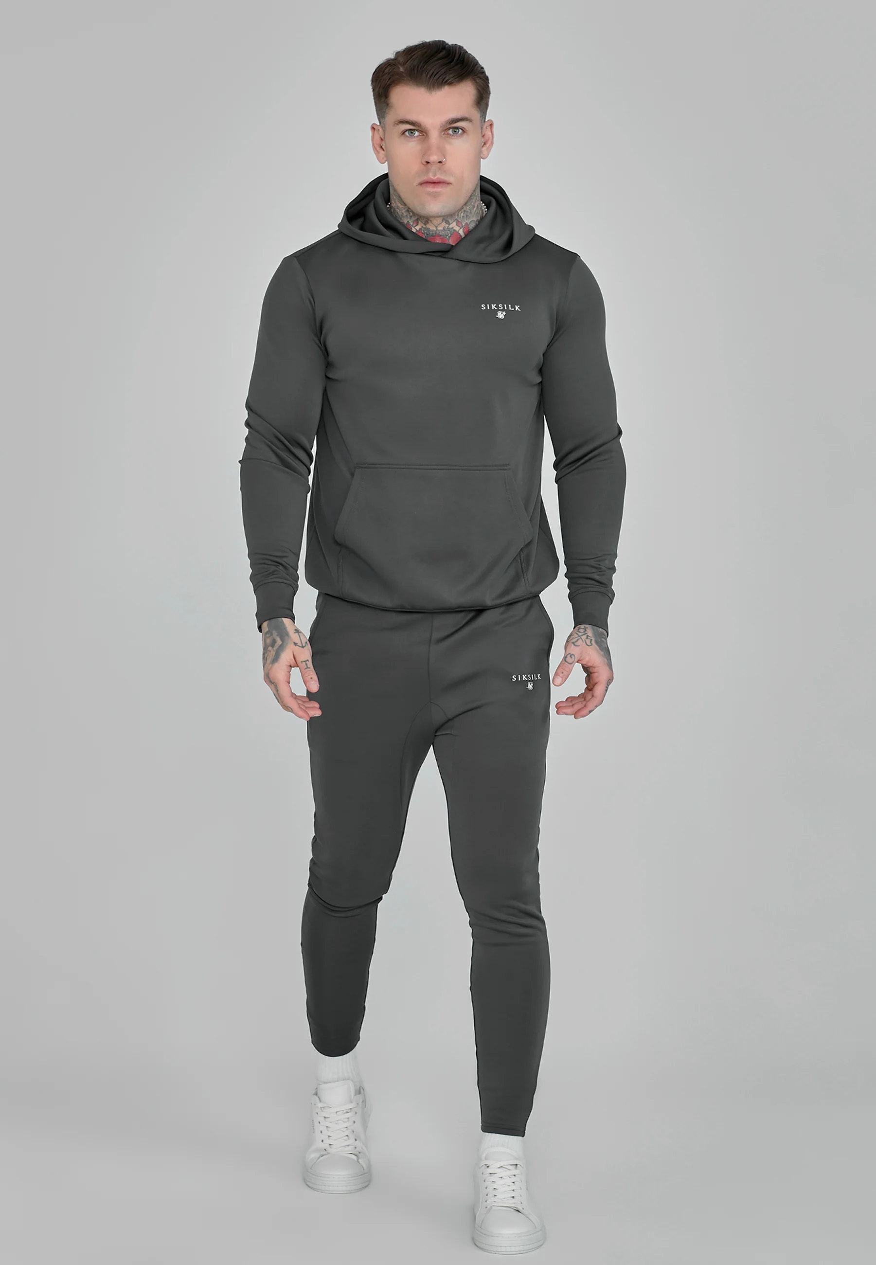 Grey Essentials Poly Joggers - Image 2