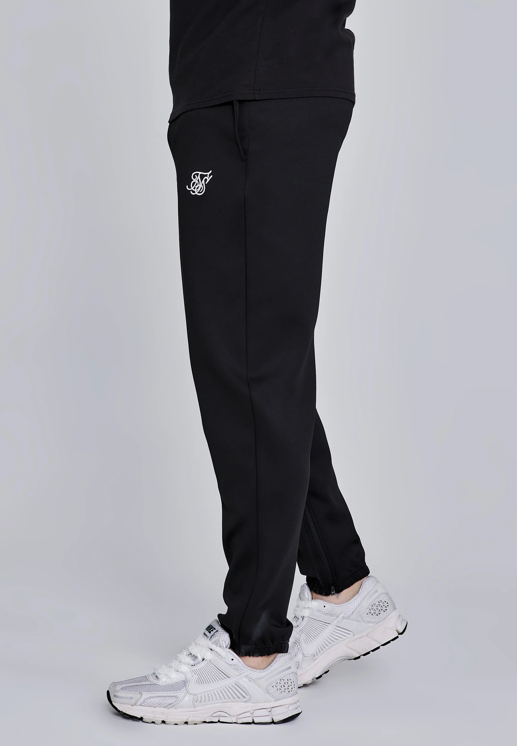 Black Essentials Poly Joggers - Image 2