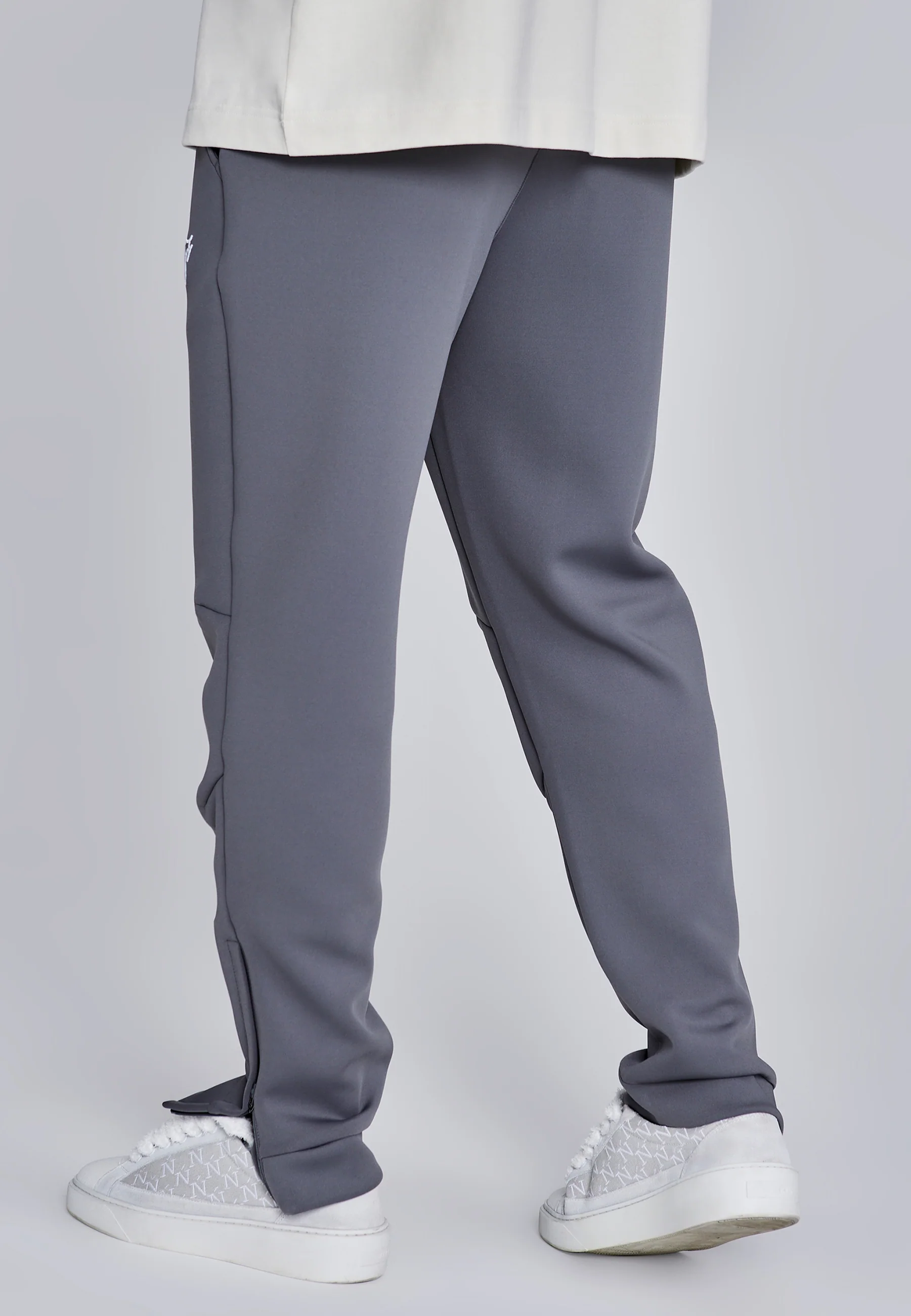 Dark Grey Essentials Poly Joggers - Image 3