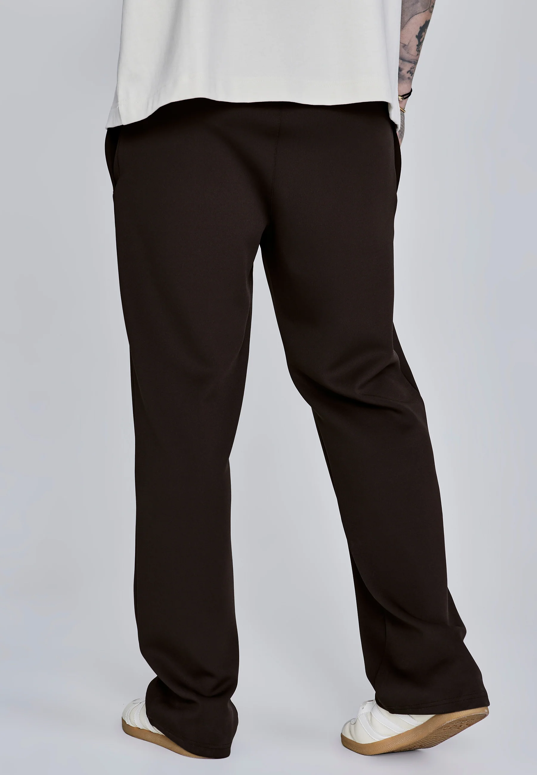 Brown Essentials Poly Track Pants - Image 3