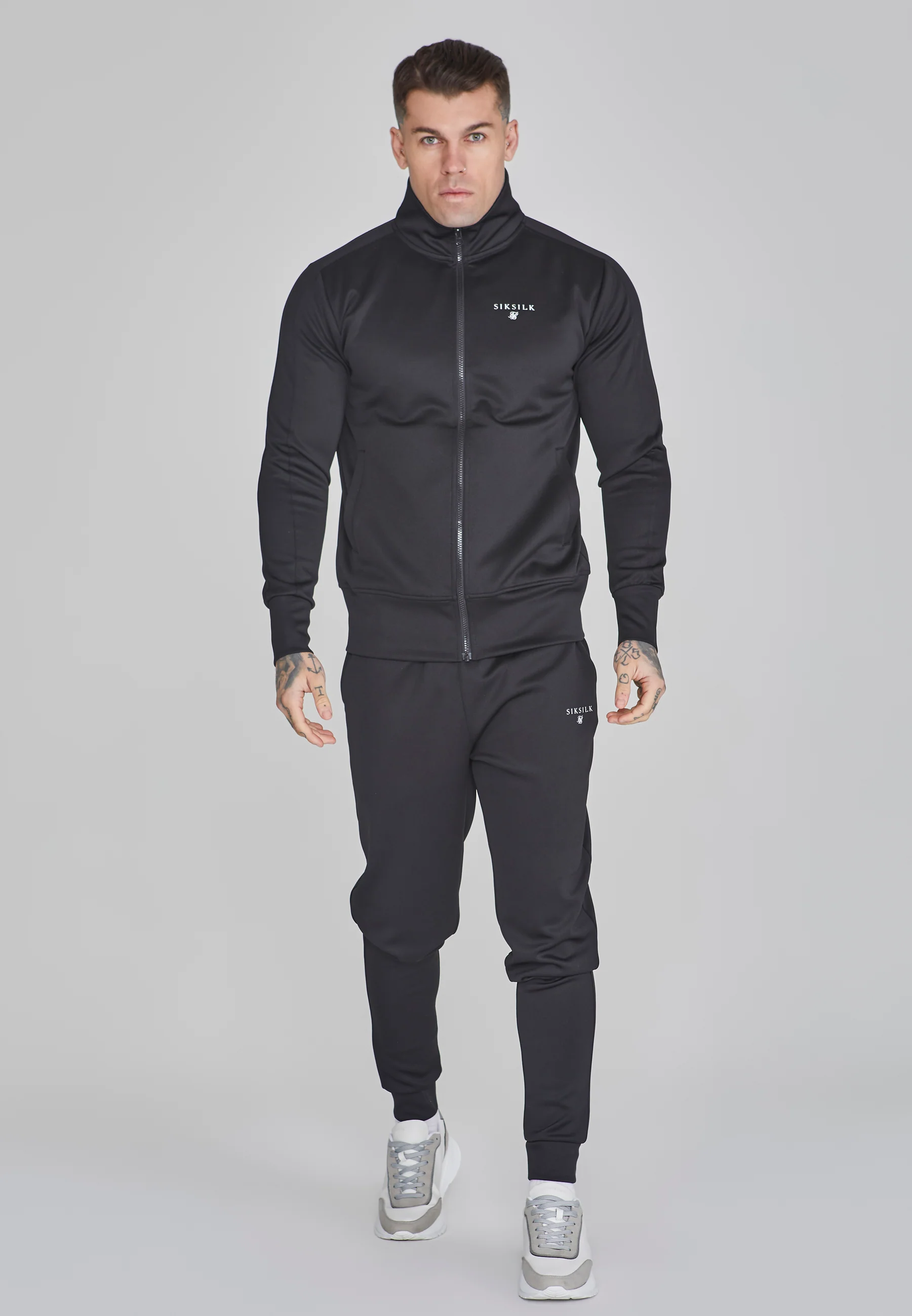 Black Essentials Poly Track Top - Image 2