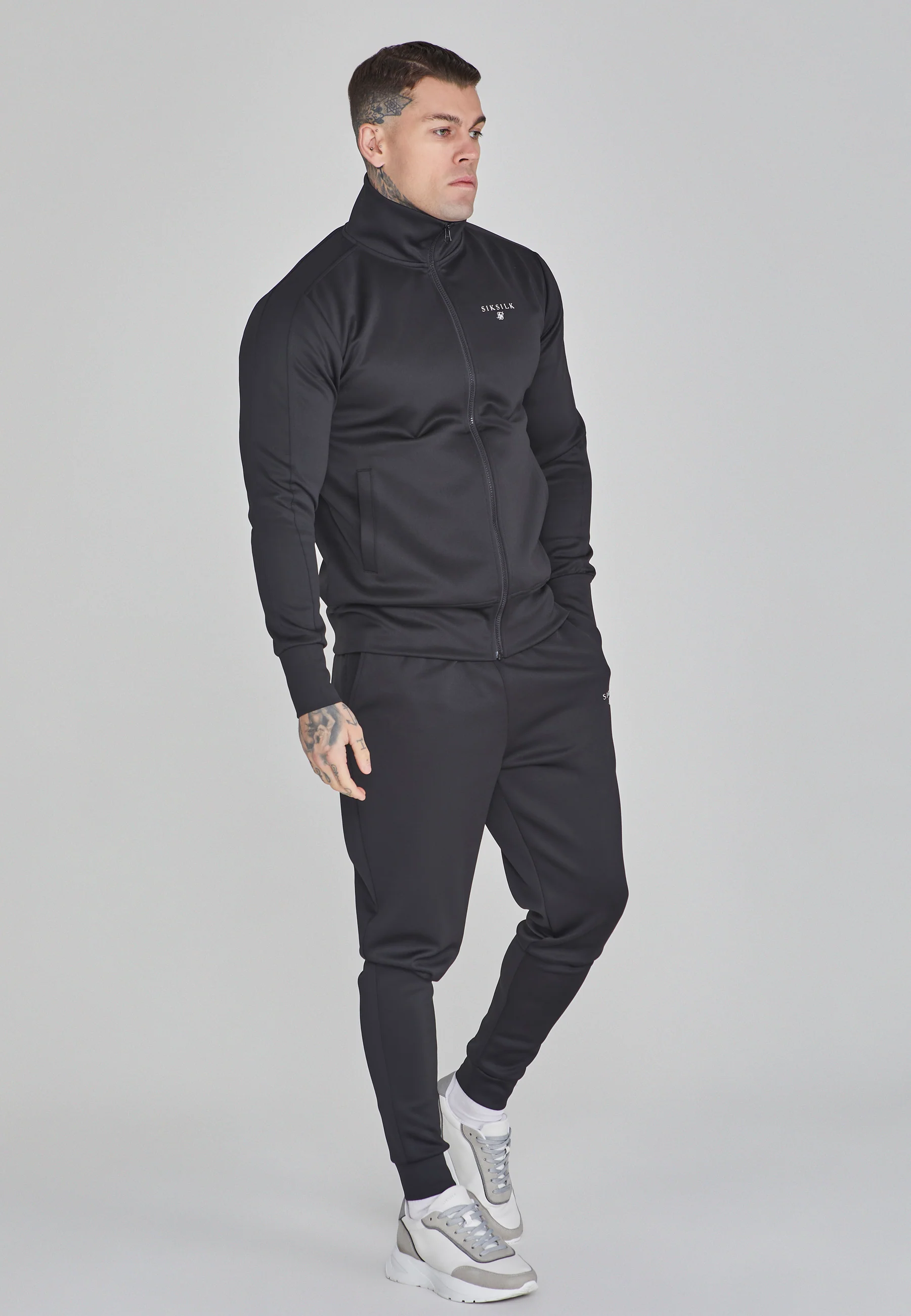 Black Essentials Poly Track Top - Image 4