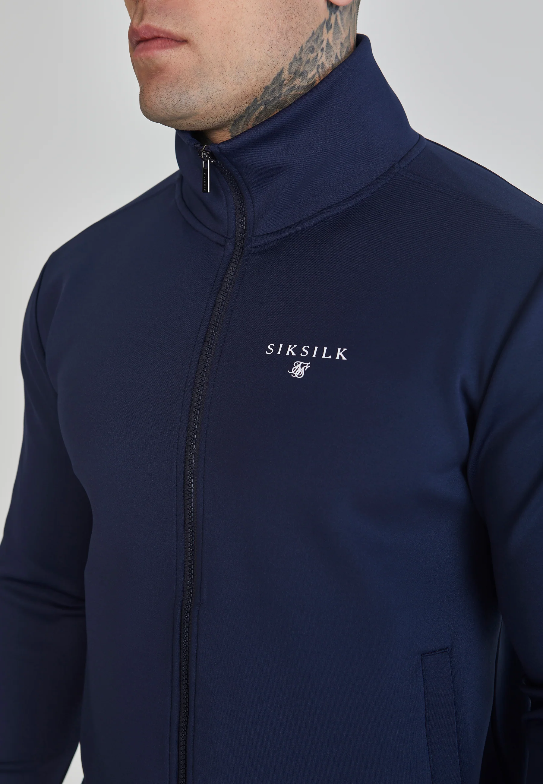 Navy Essentials Poly Track Top - Image 3