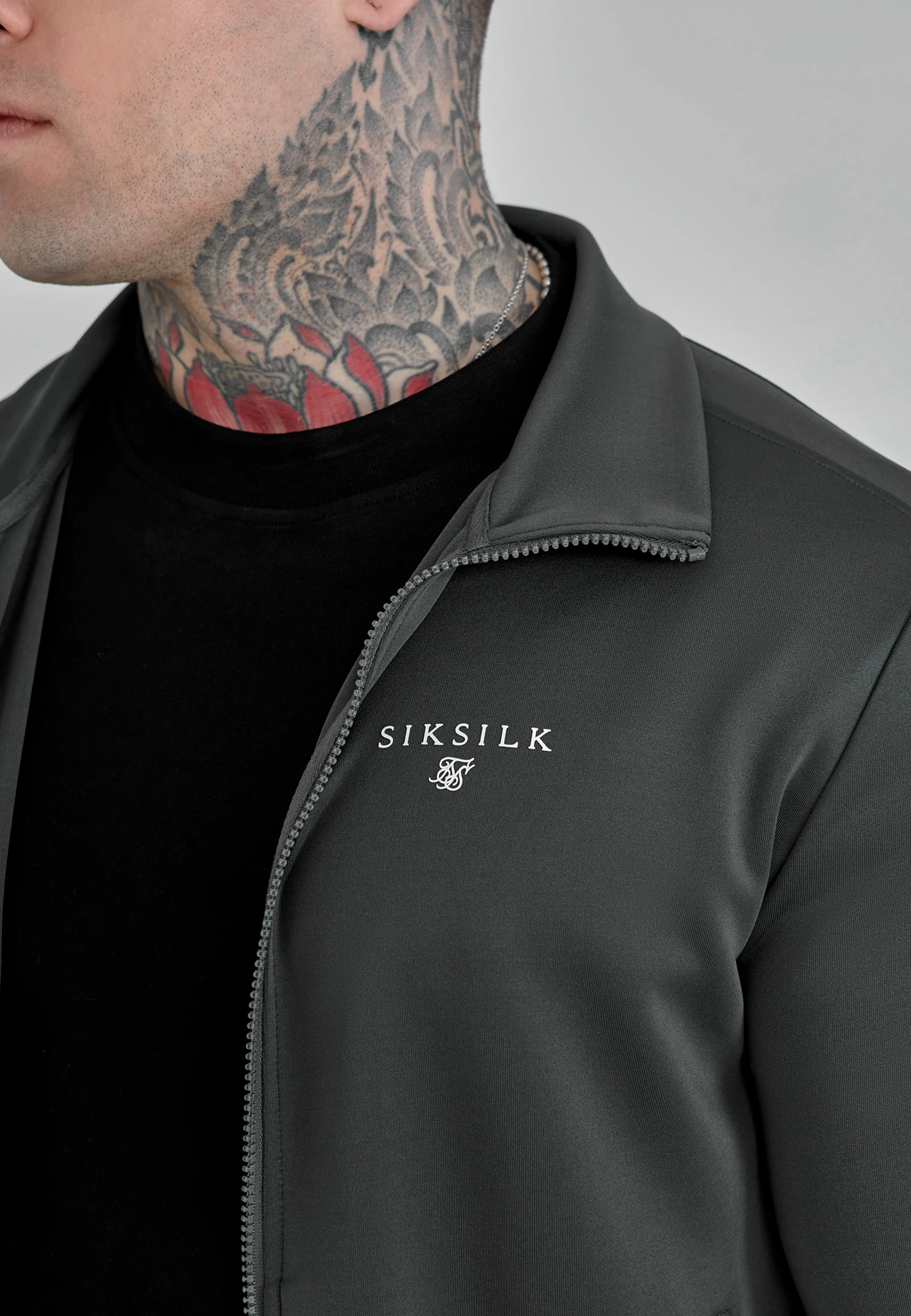 Grey Essentials Poly Track Top - Image 3