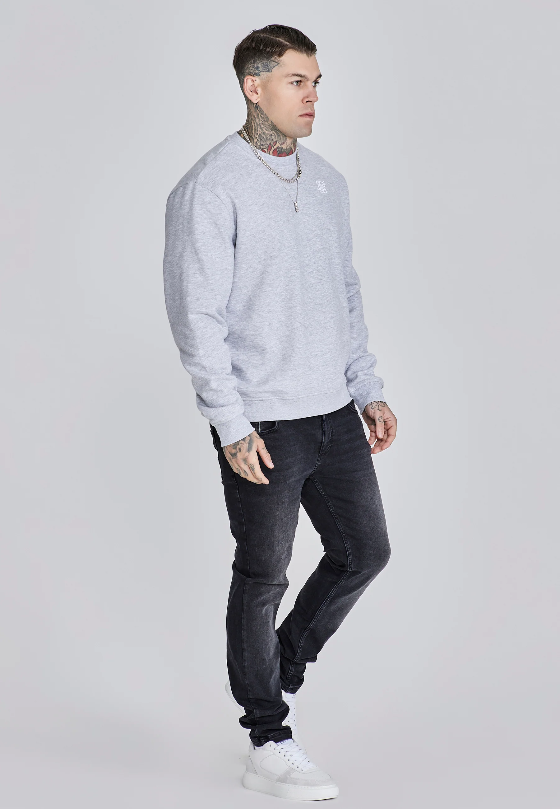Grey Marl Essentials Sweater - Image 4