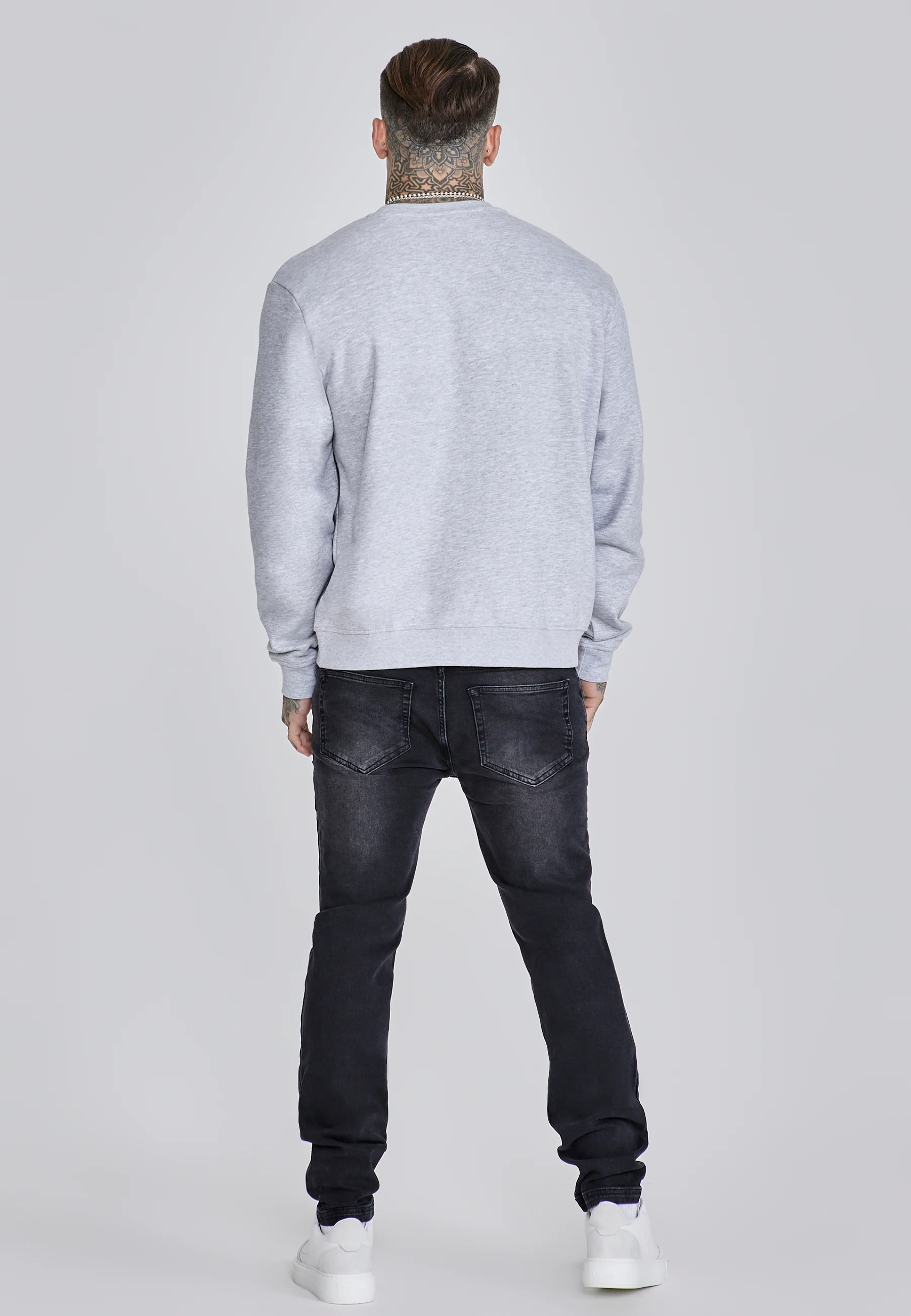 Grey Marl Essentials Sweater - Image 5