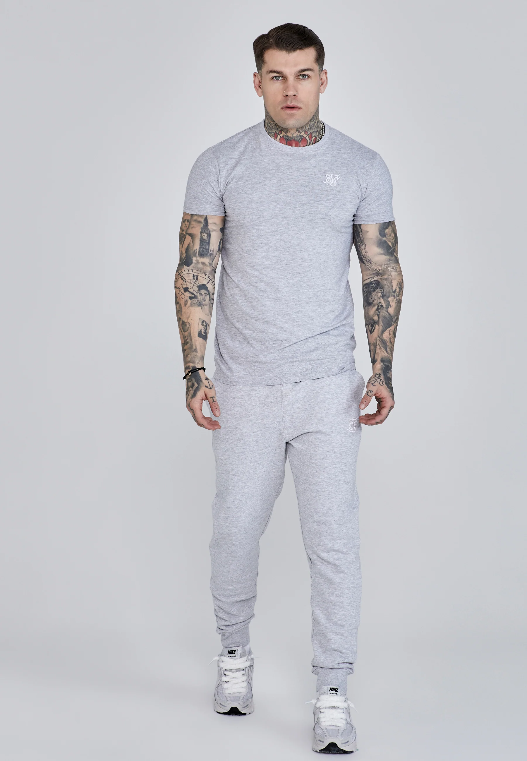 Grey Marl Essentials T-Shirt - Image 2