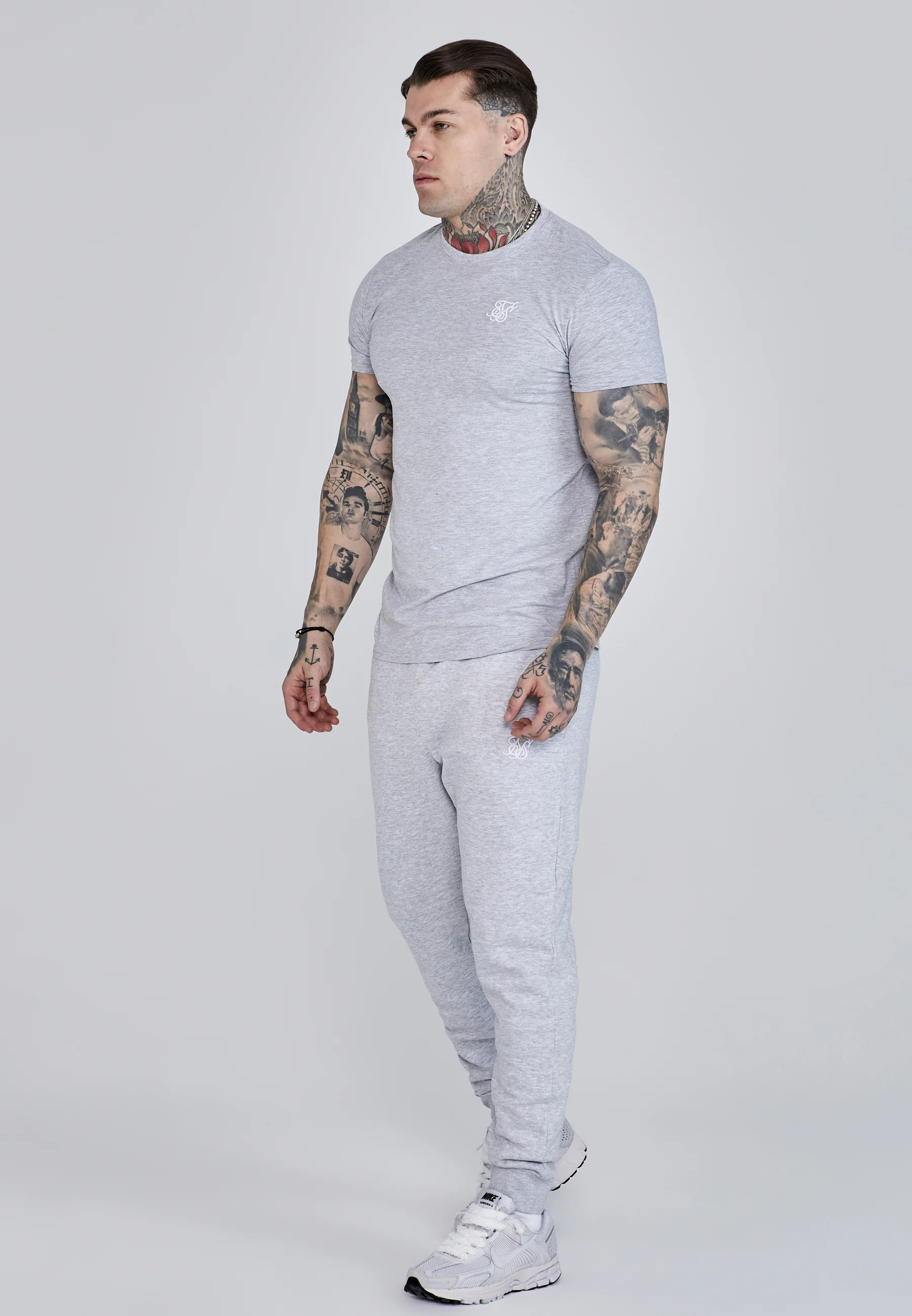 Grey Marl Essentials T-Shirt - Image 4