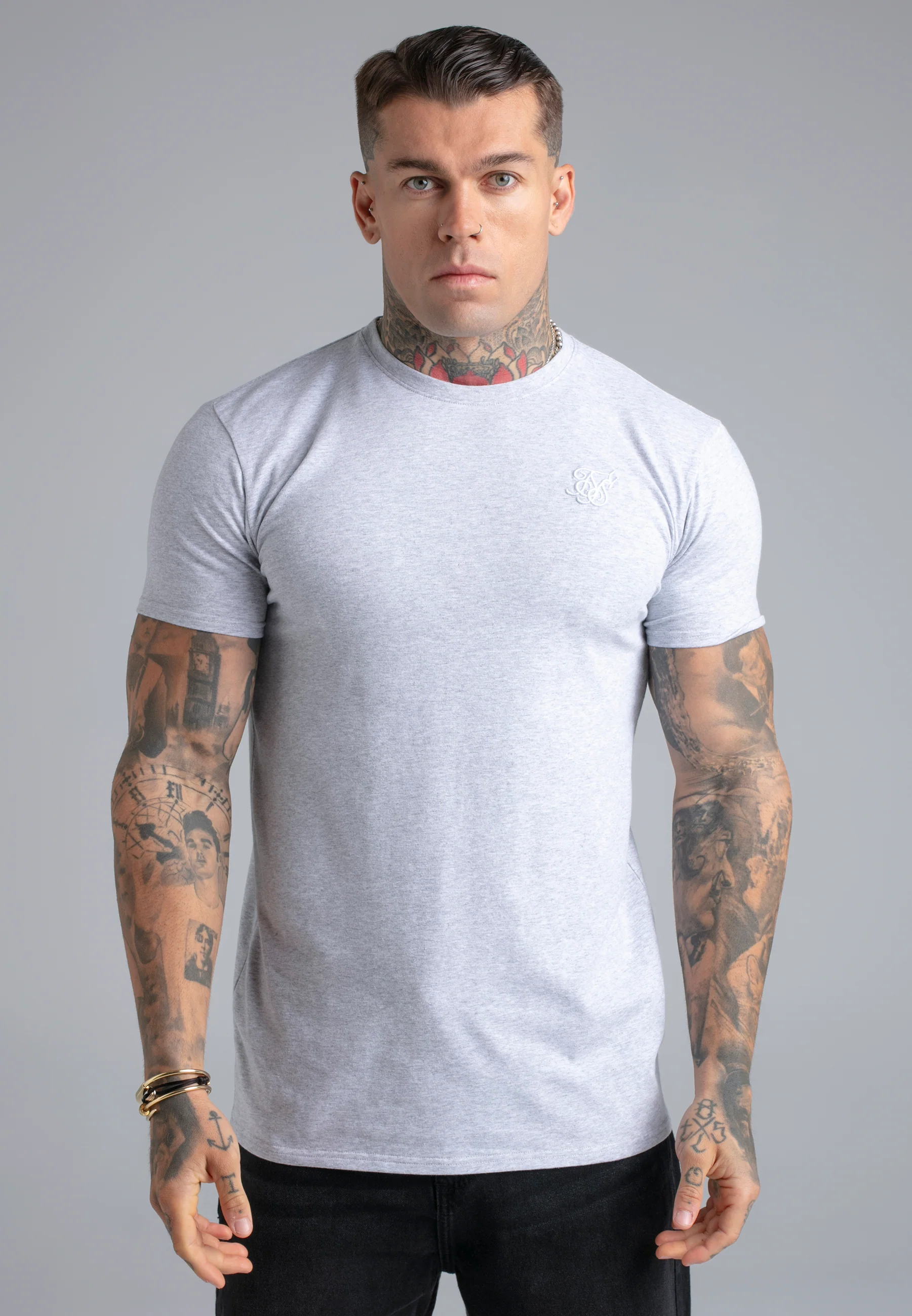 Grey Marl Essentials T-Shirt