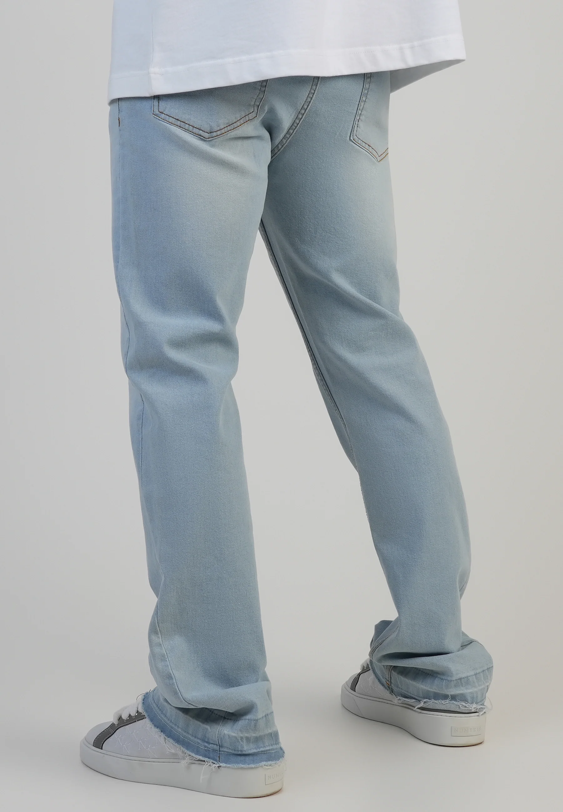 Flare Fit Jeans Washed Light Blue - Image 3