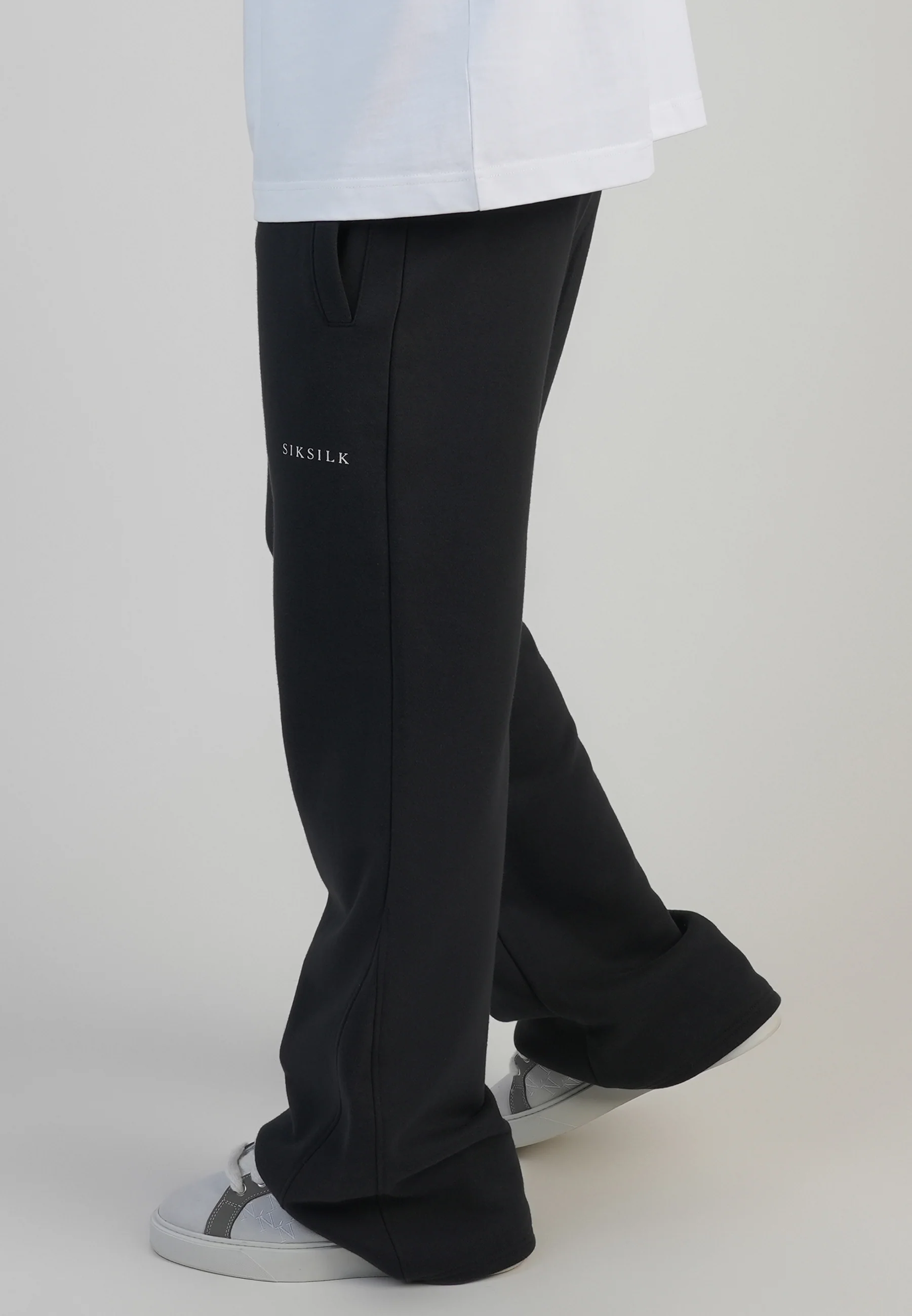 Black Flare Track Pants - Image 2