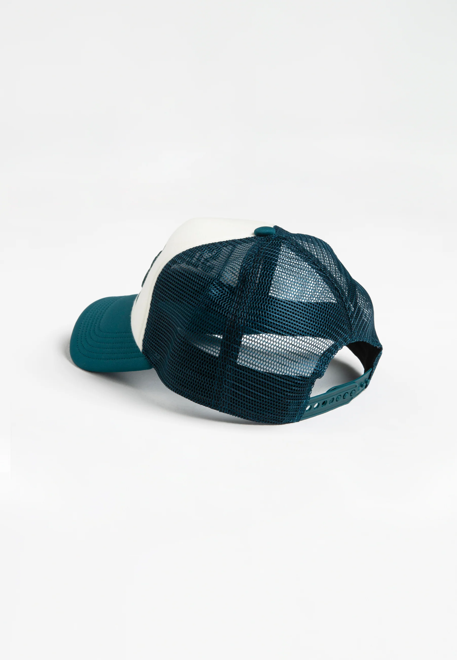 White Green Foam Front Mesh Trucker - Image 4