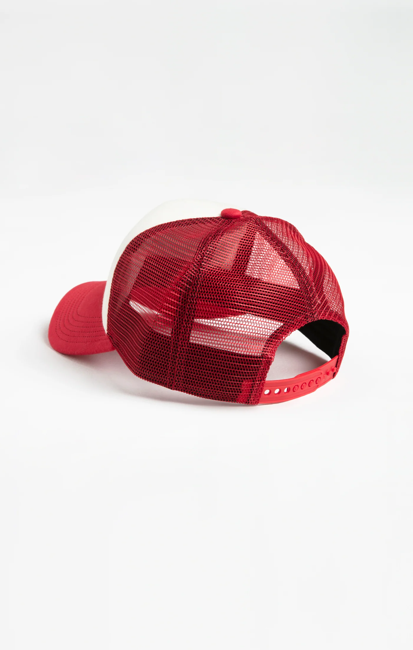 White Red Foam Front Mesh Trucker - Image 3