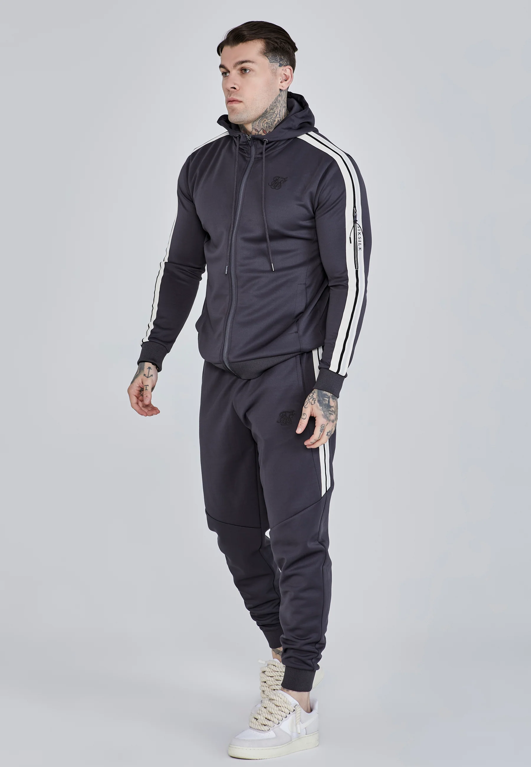 Grey Full Zip Hoodie - Image 4