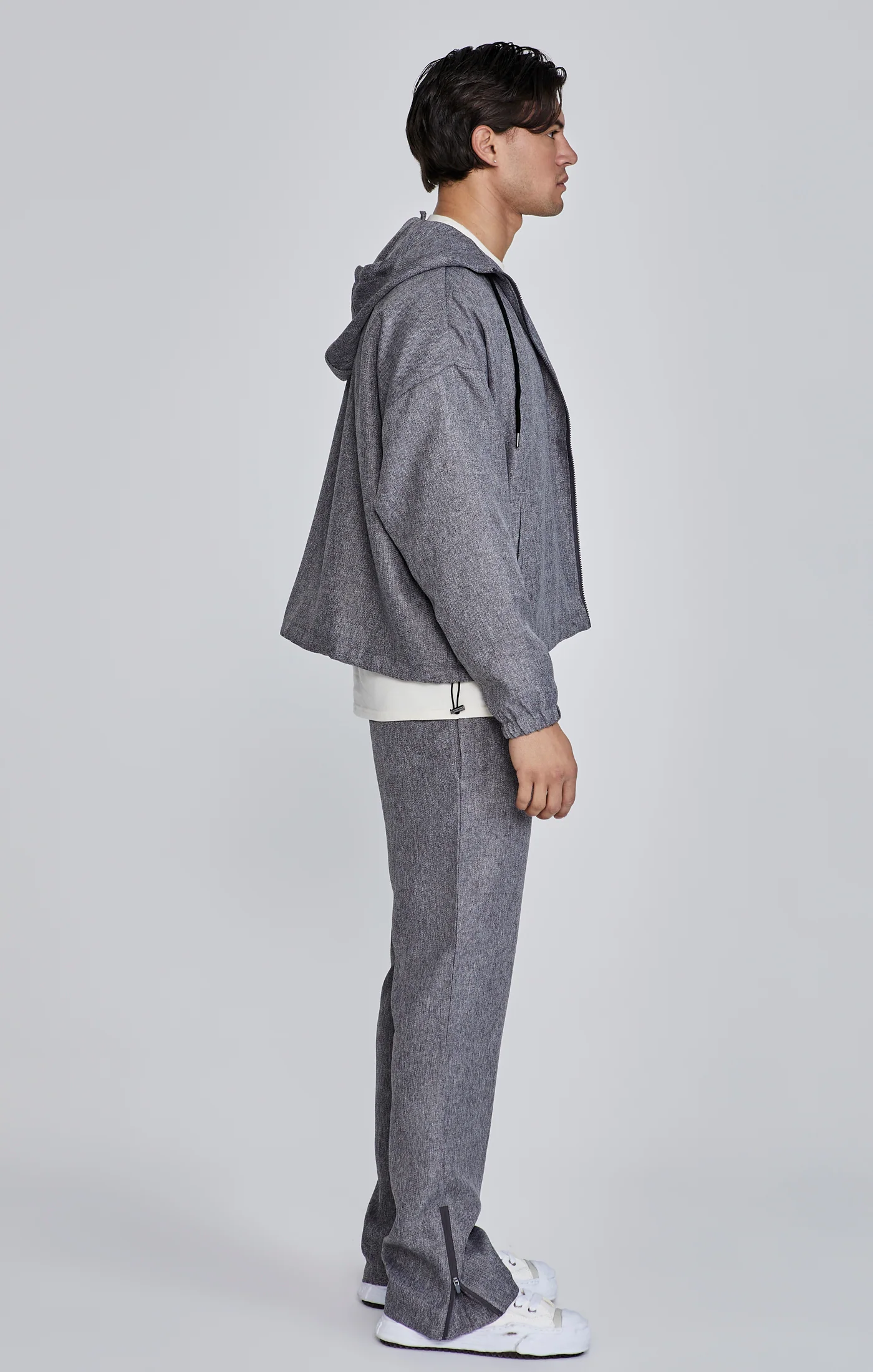 Grey Full Zip Hoodie - Image 4