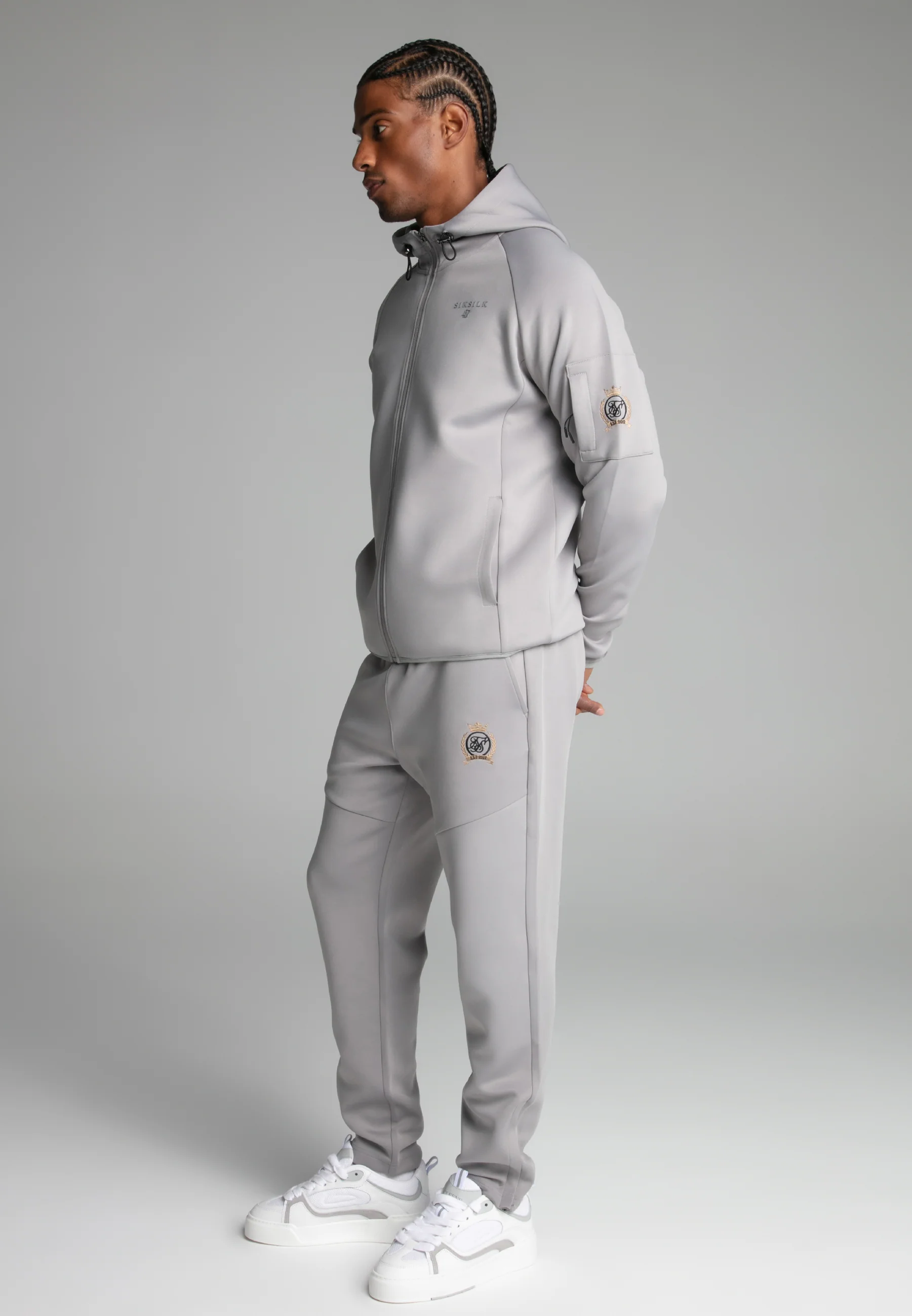 Grey Full zip Hoodie - Image 2