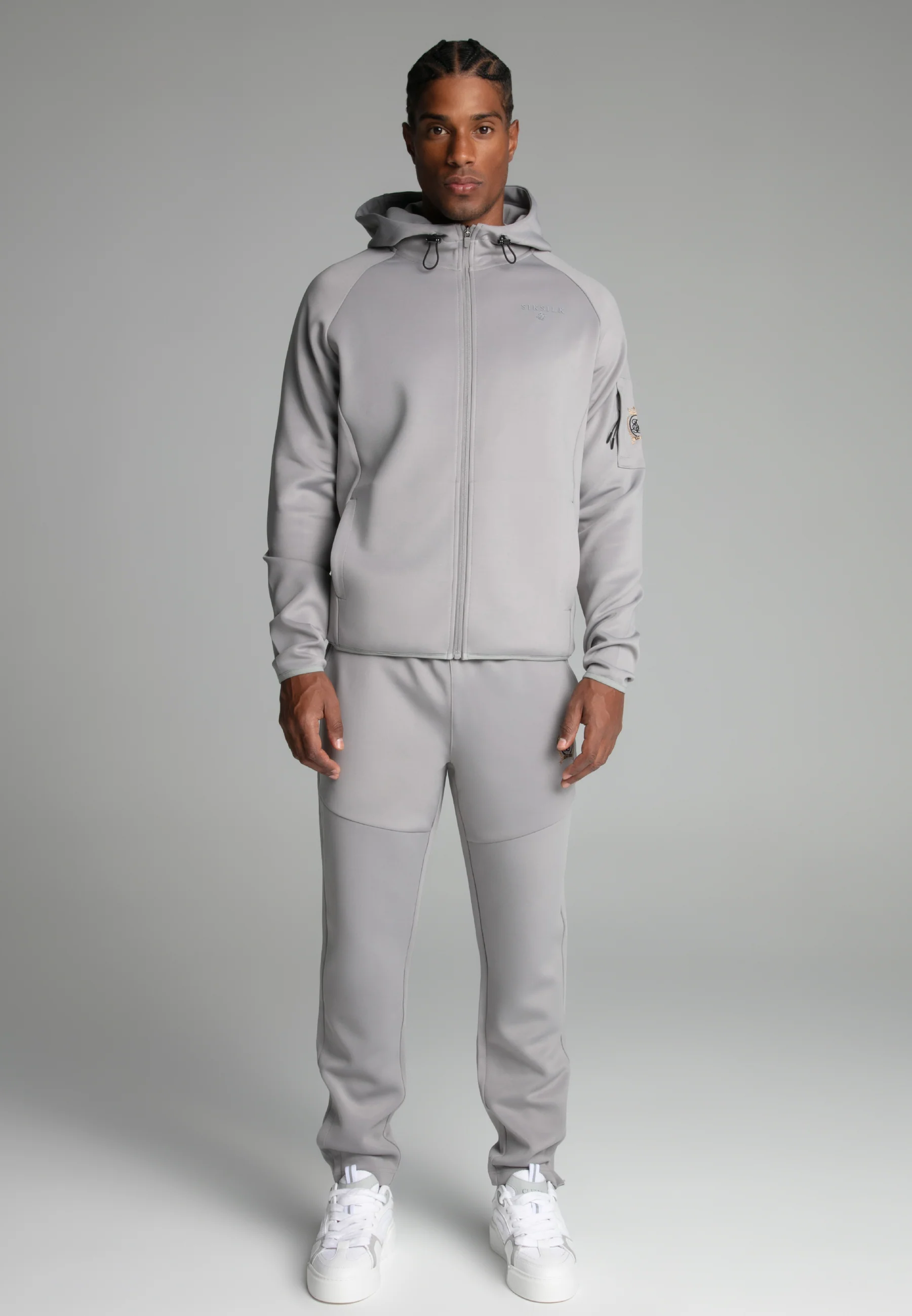 Grey Full zip Hoodie - Image 4