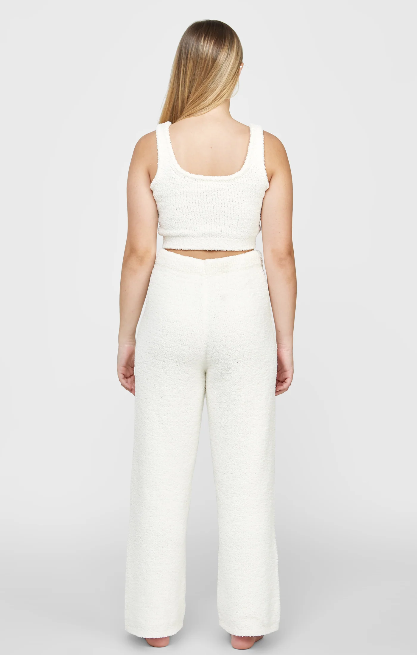 Girls Ecru Wide Leg Lounge Pant - Image 5