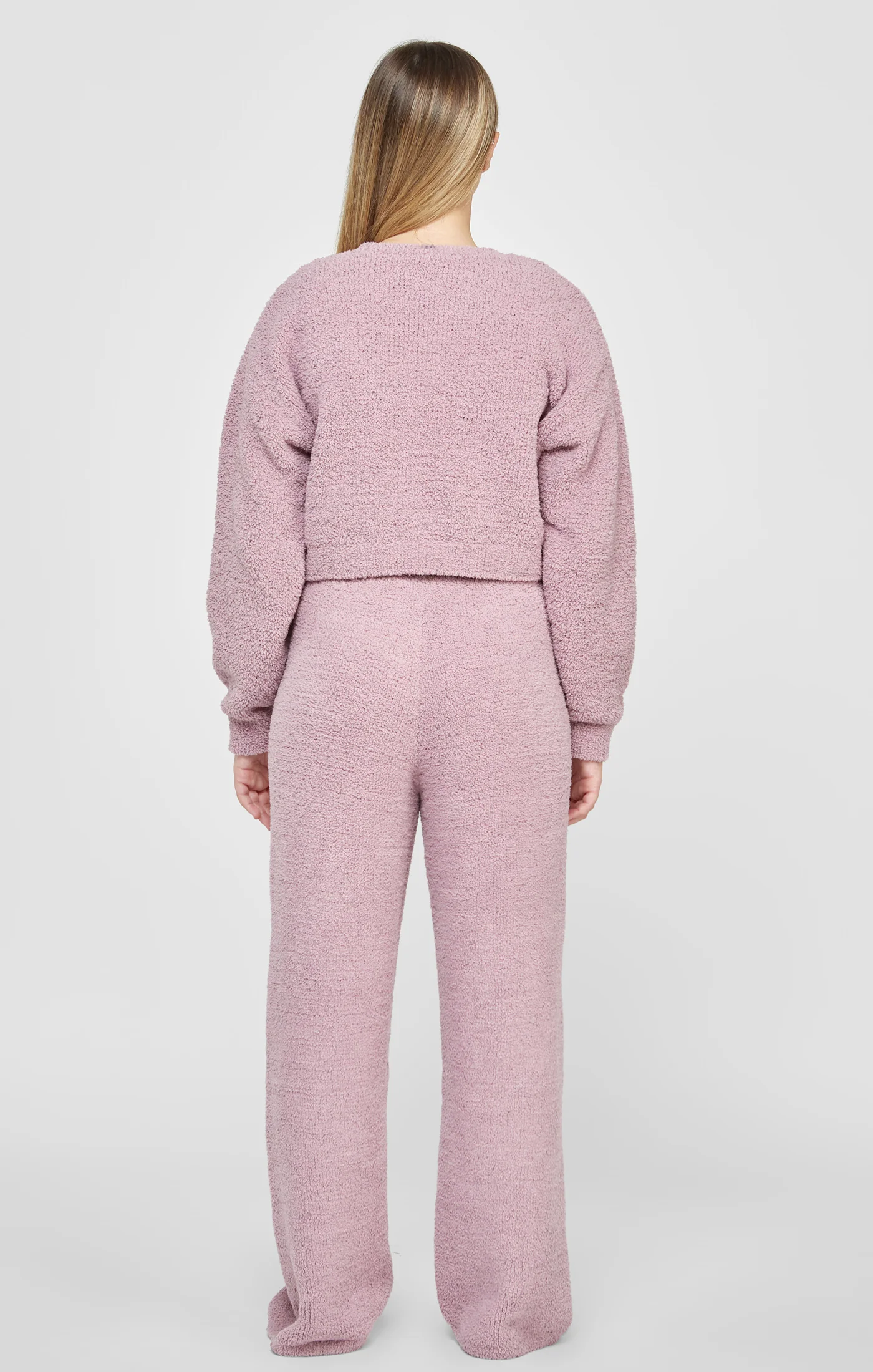 Girls Lavender Cropped Lounge Sweat - Image 5