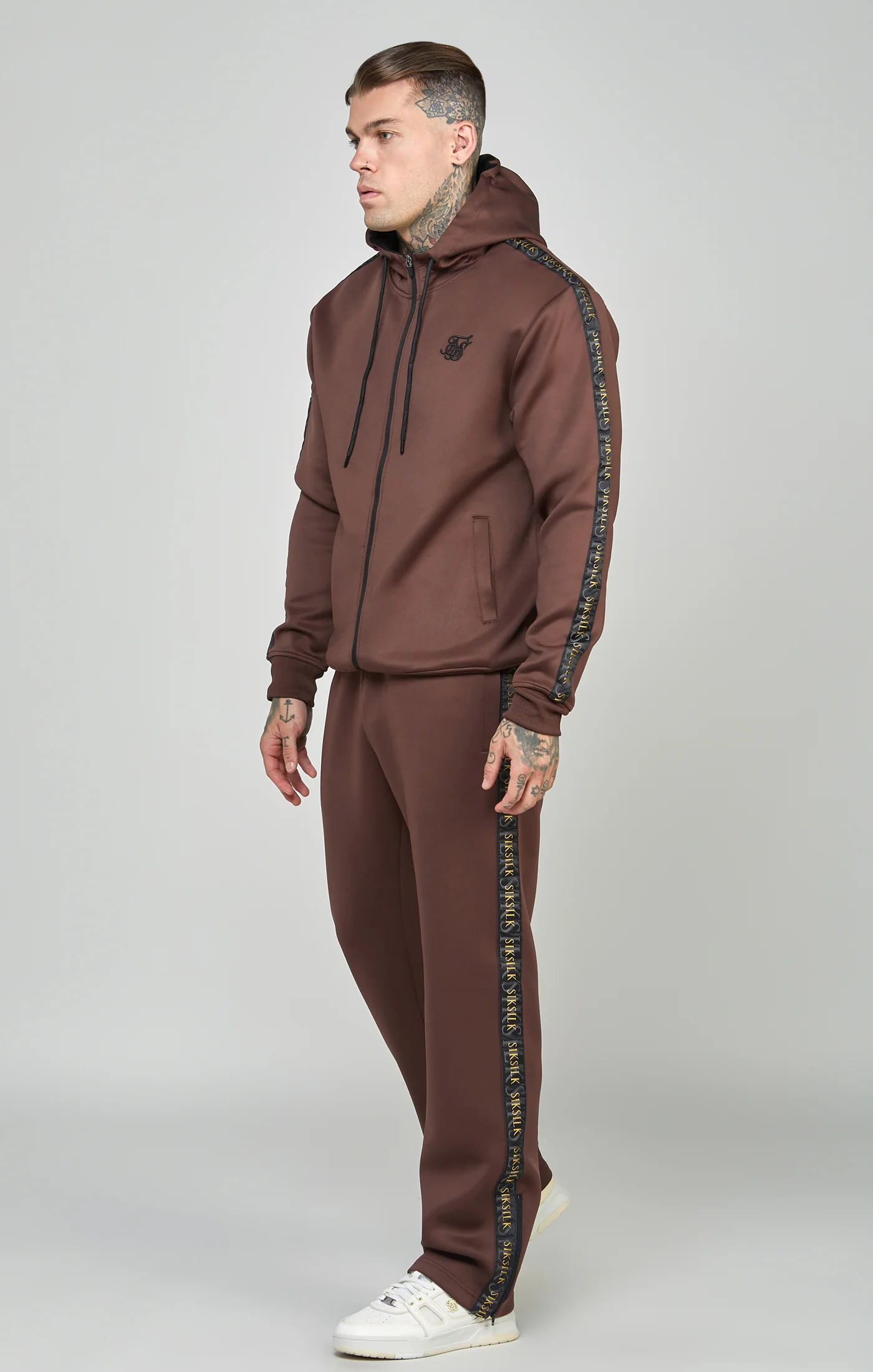 Gold Tape Zip Through Hoodie - Image 2