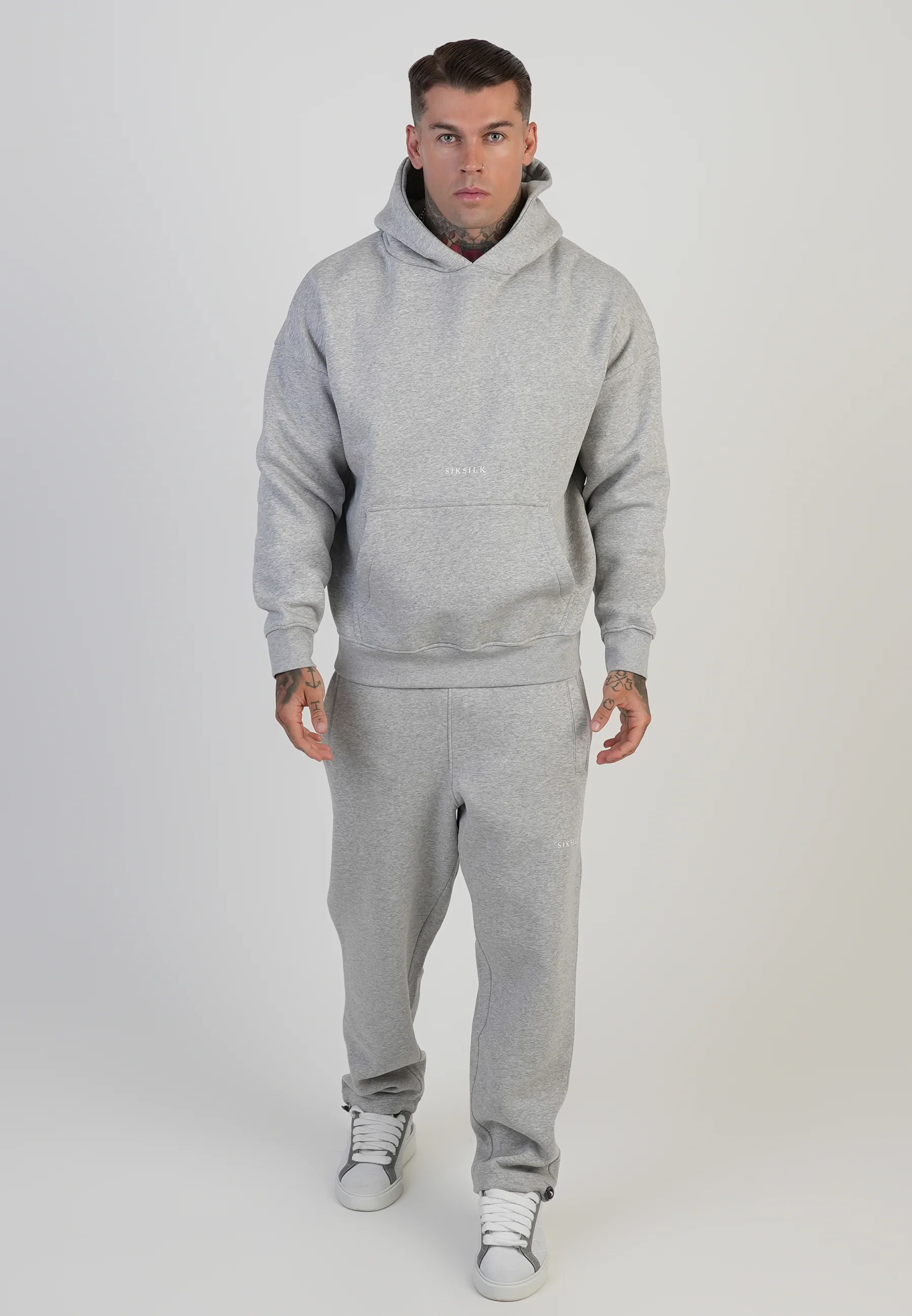 Grey Marl Graphic Hoodie - Image 3