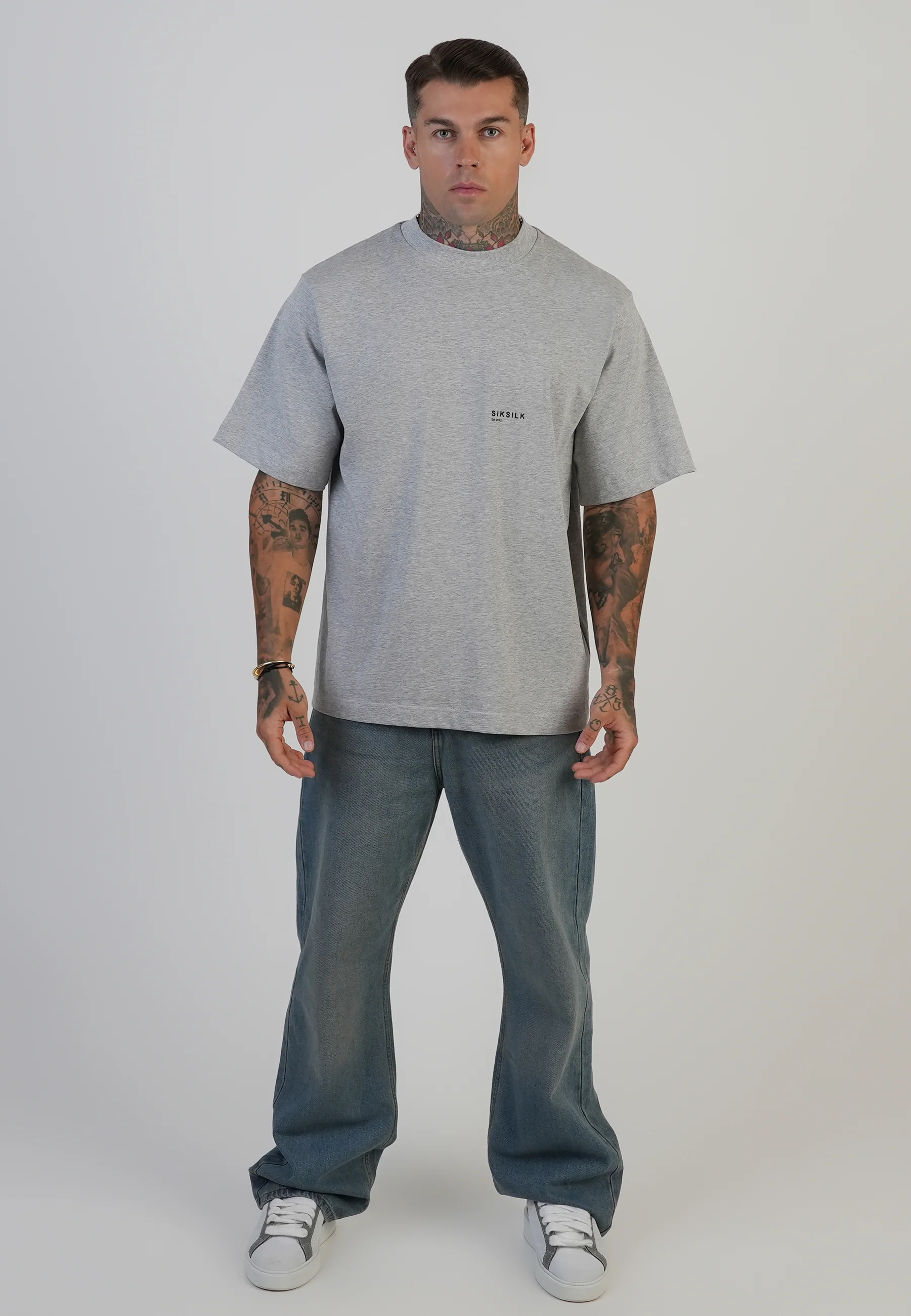 Grey Marl Graphic T-Shirt - Image 3