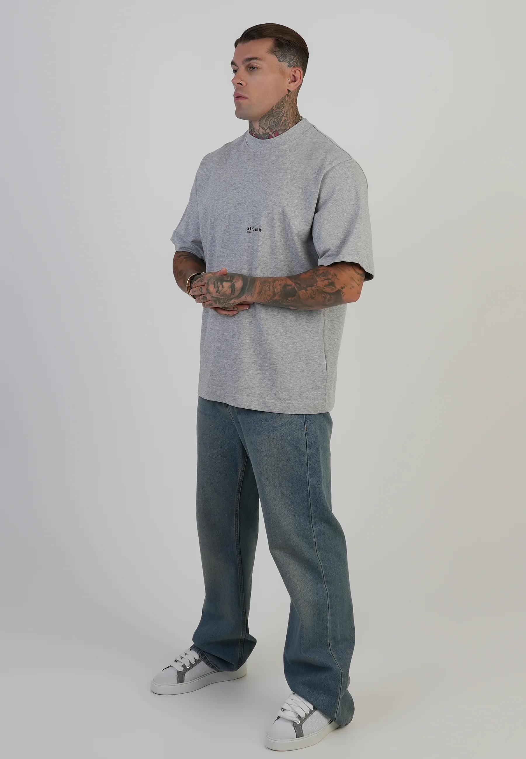 Grey Marl Graphic T-Shirt - Image 4