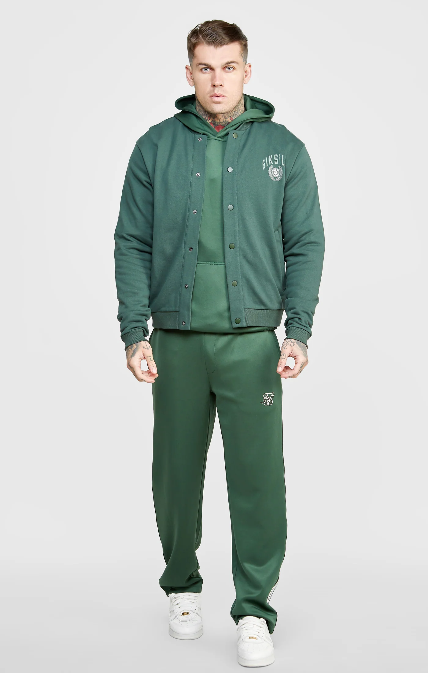 Green Relaxed Varsity Bomber - Image 4