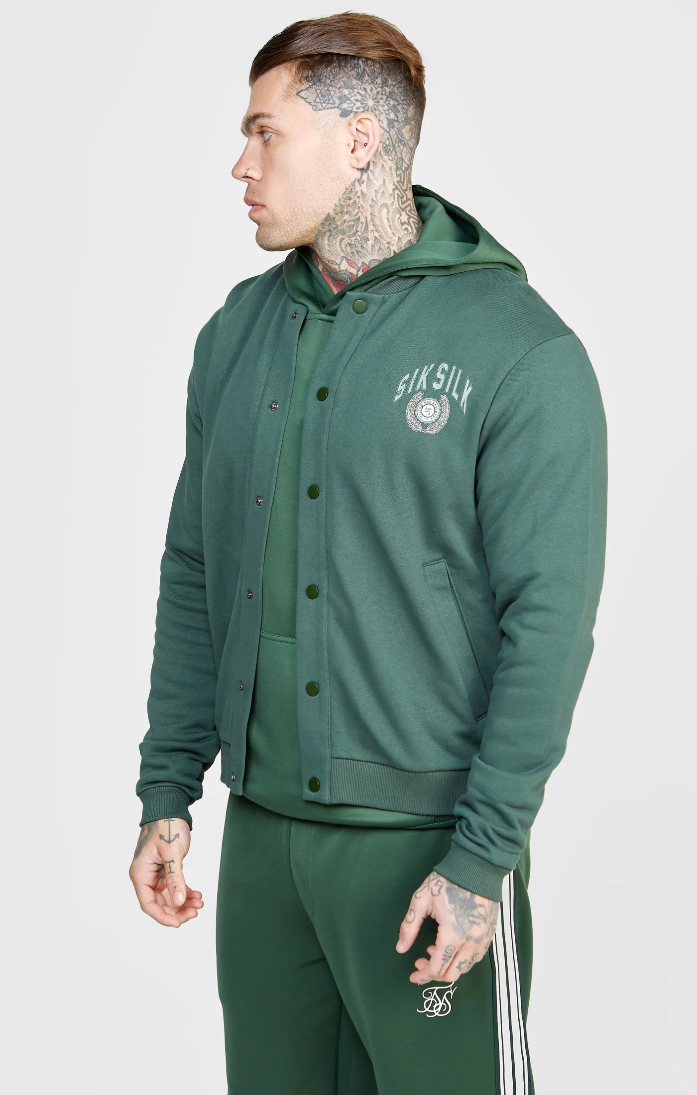 Green Relaxed Varsity Bomber - Image 6