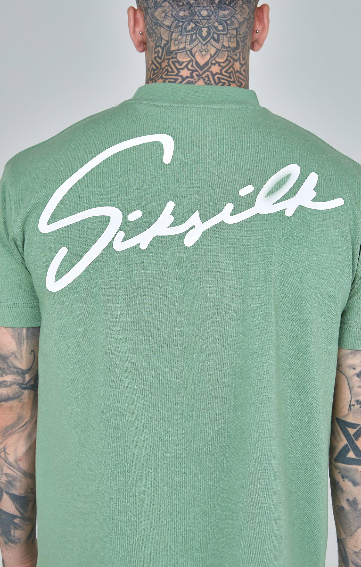 Green Script Print Oversized T-Shirt - Image 2