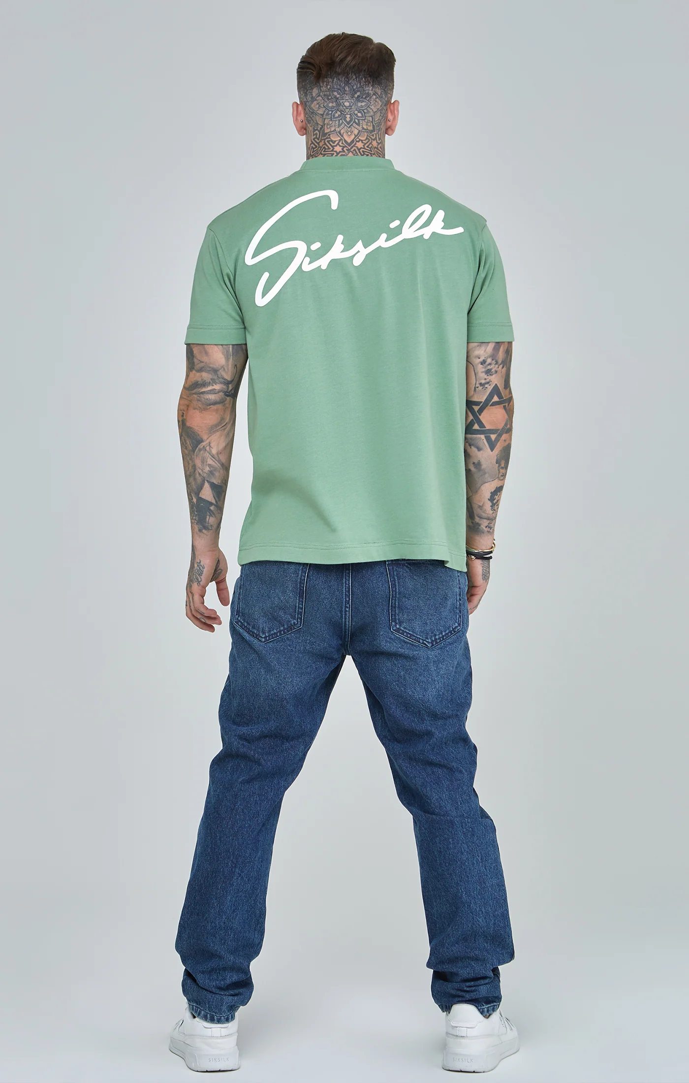 Green Script Print Oversized T-Shirt - Image 5