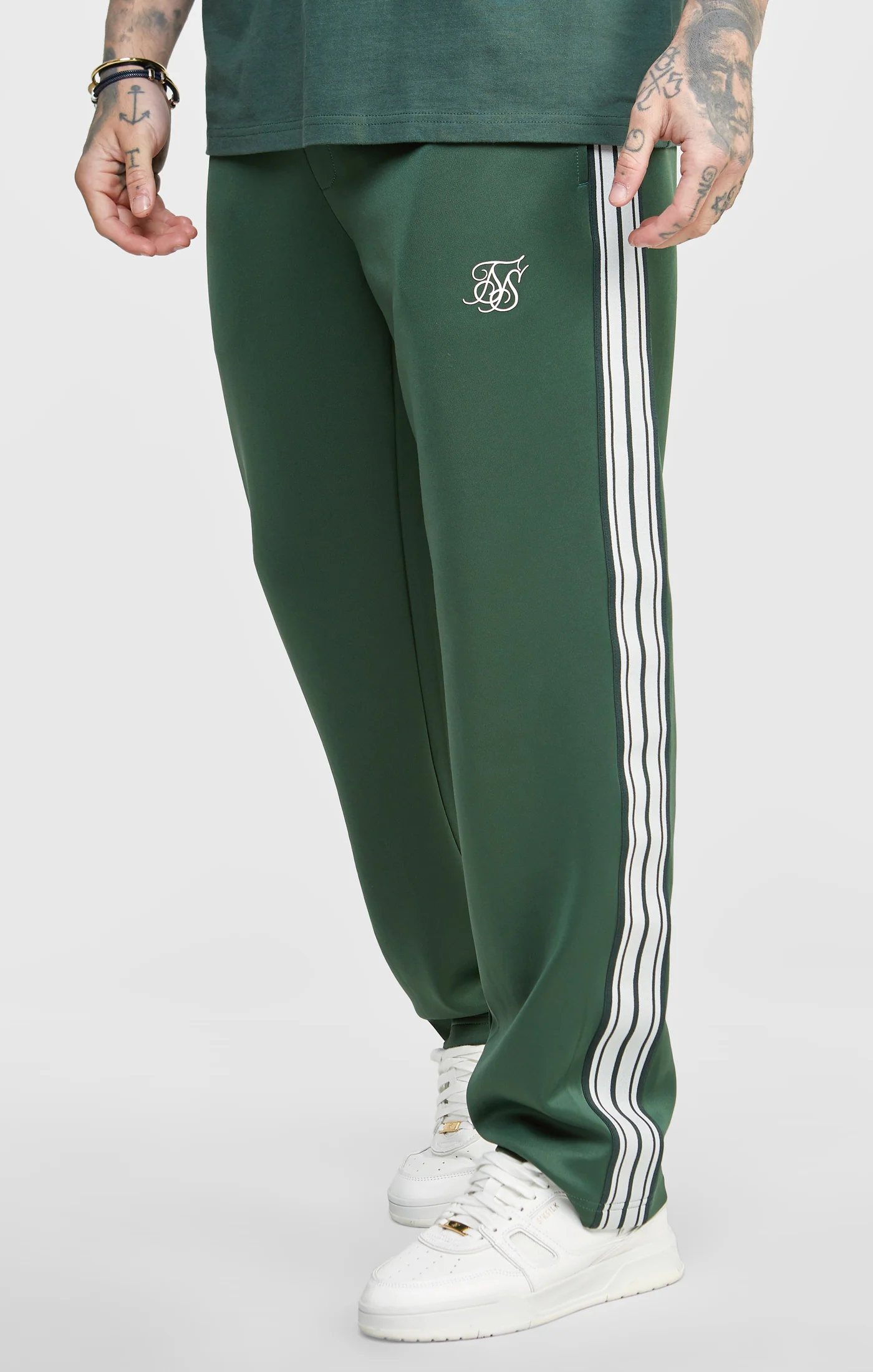 Green Smart Straight Leg Track Pant