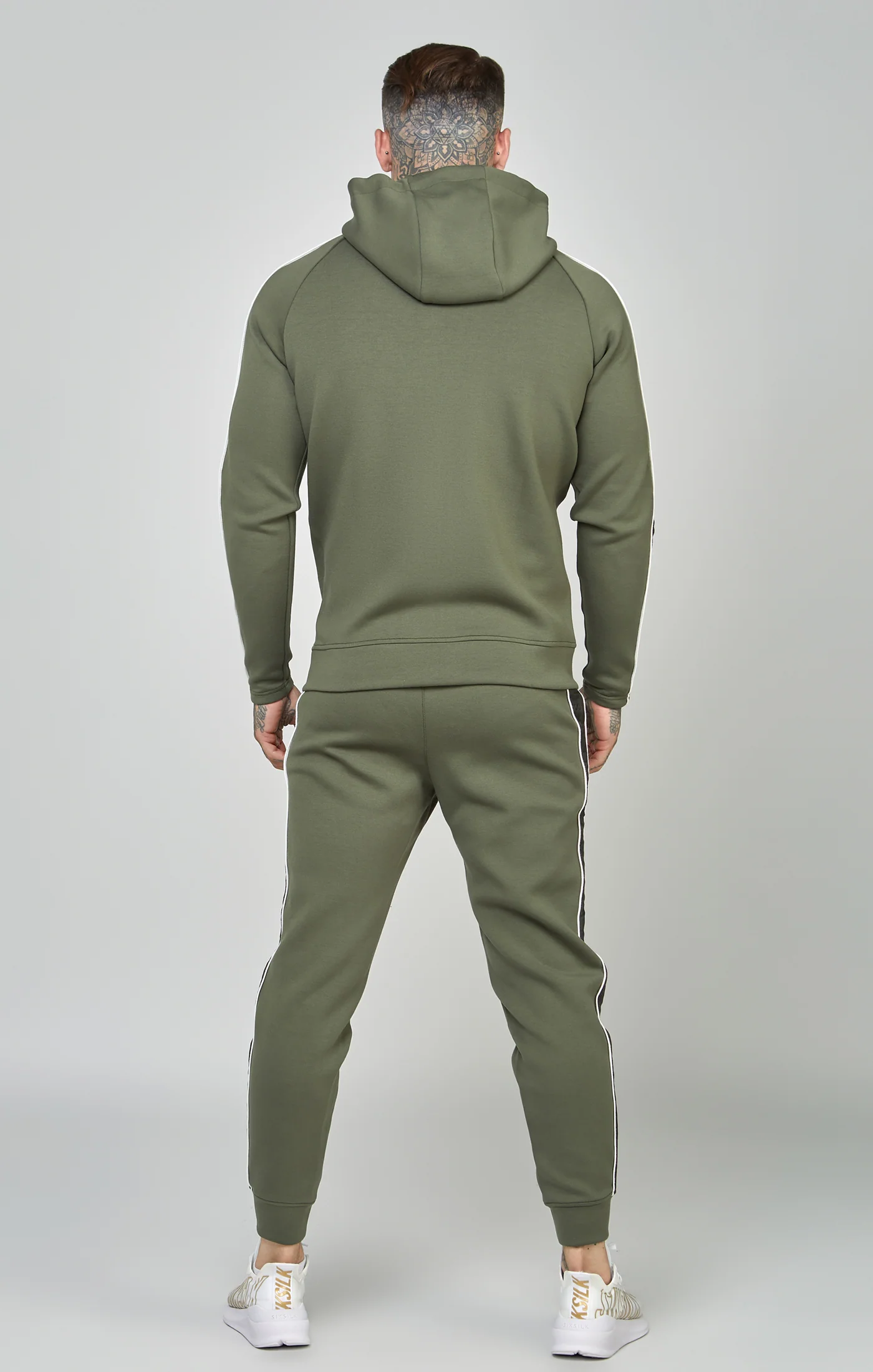 Green Taped Zip Thru Hoodie & Jogger Set - Image 5