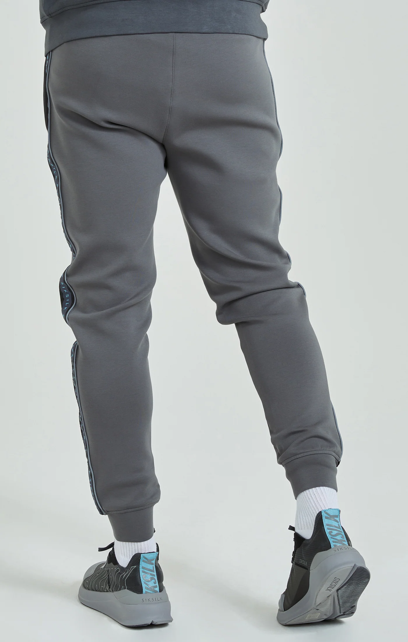 Grey Branded Tape Track Pant - Image 4
