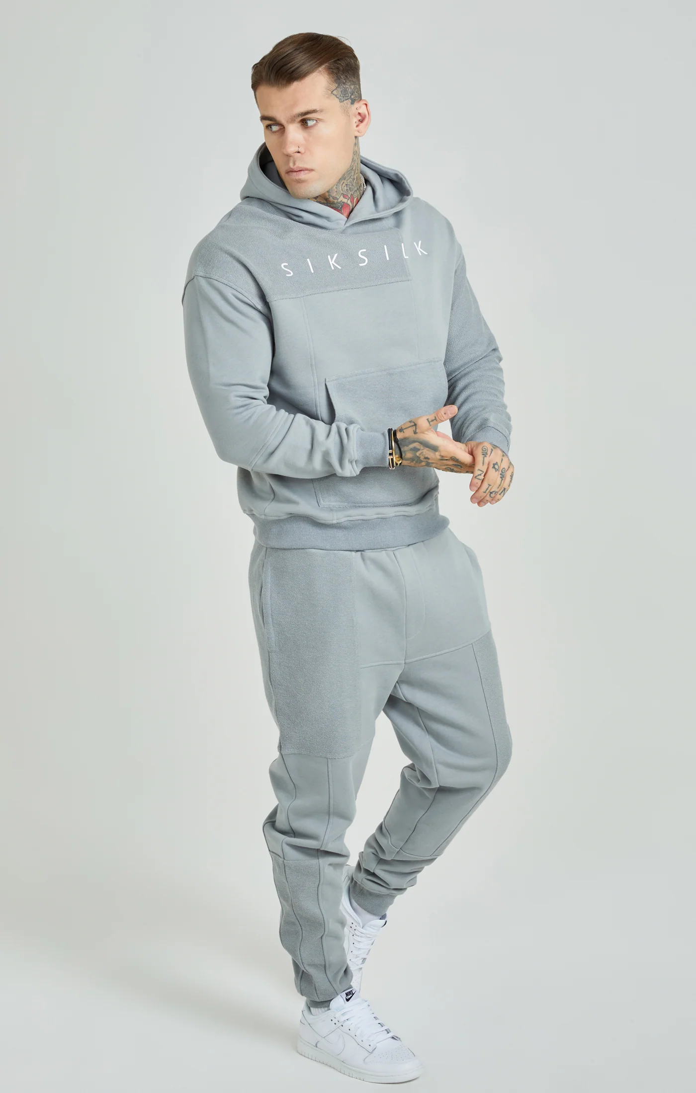 Grey Cut & Sew Joggers - Image 2