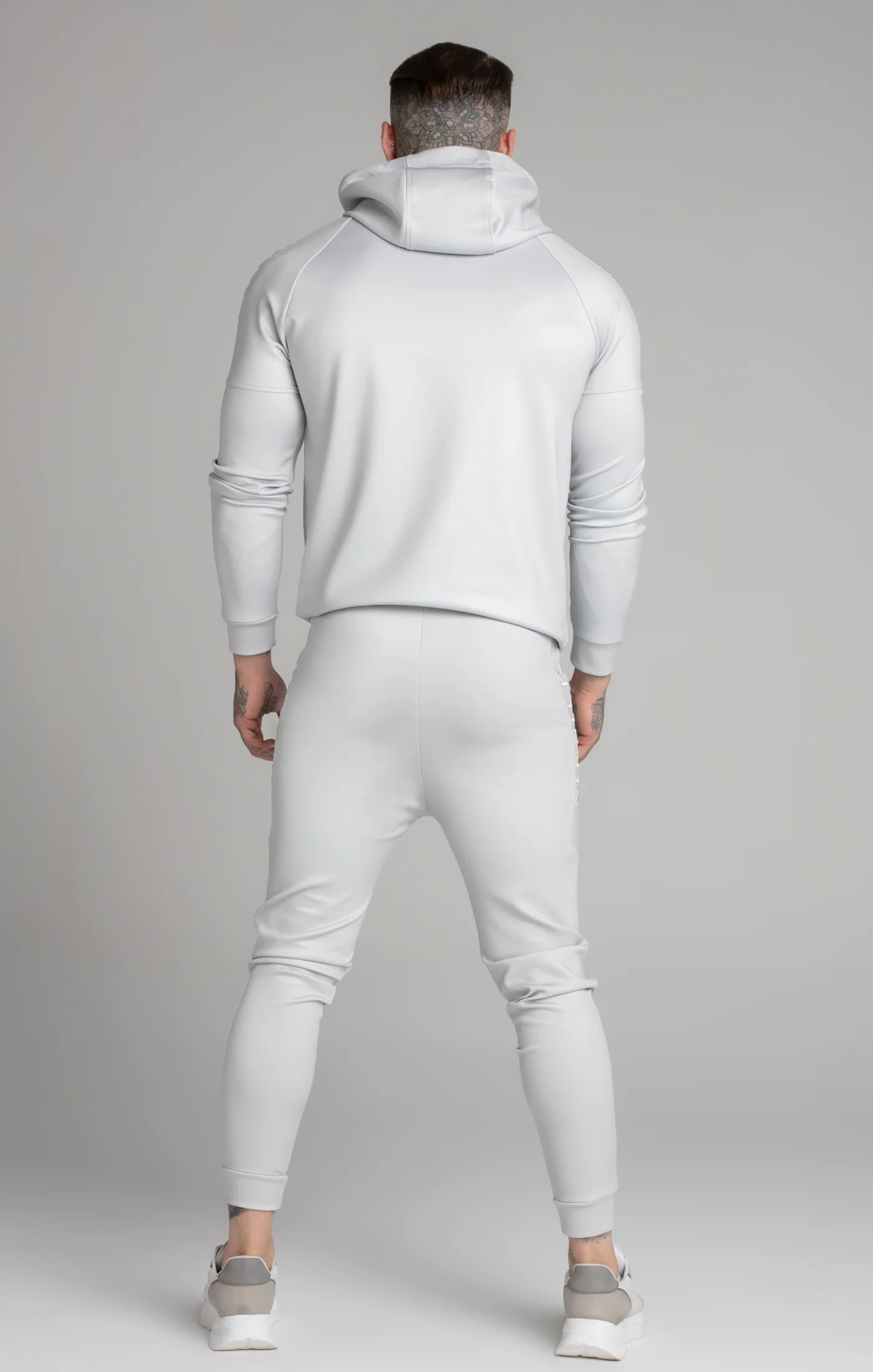 Grey Embroidered Panel Cuffed Pant - Image 5