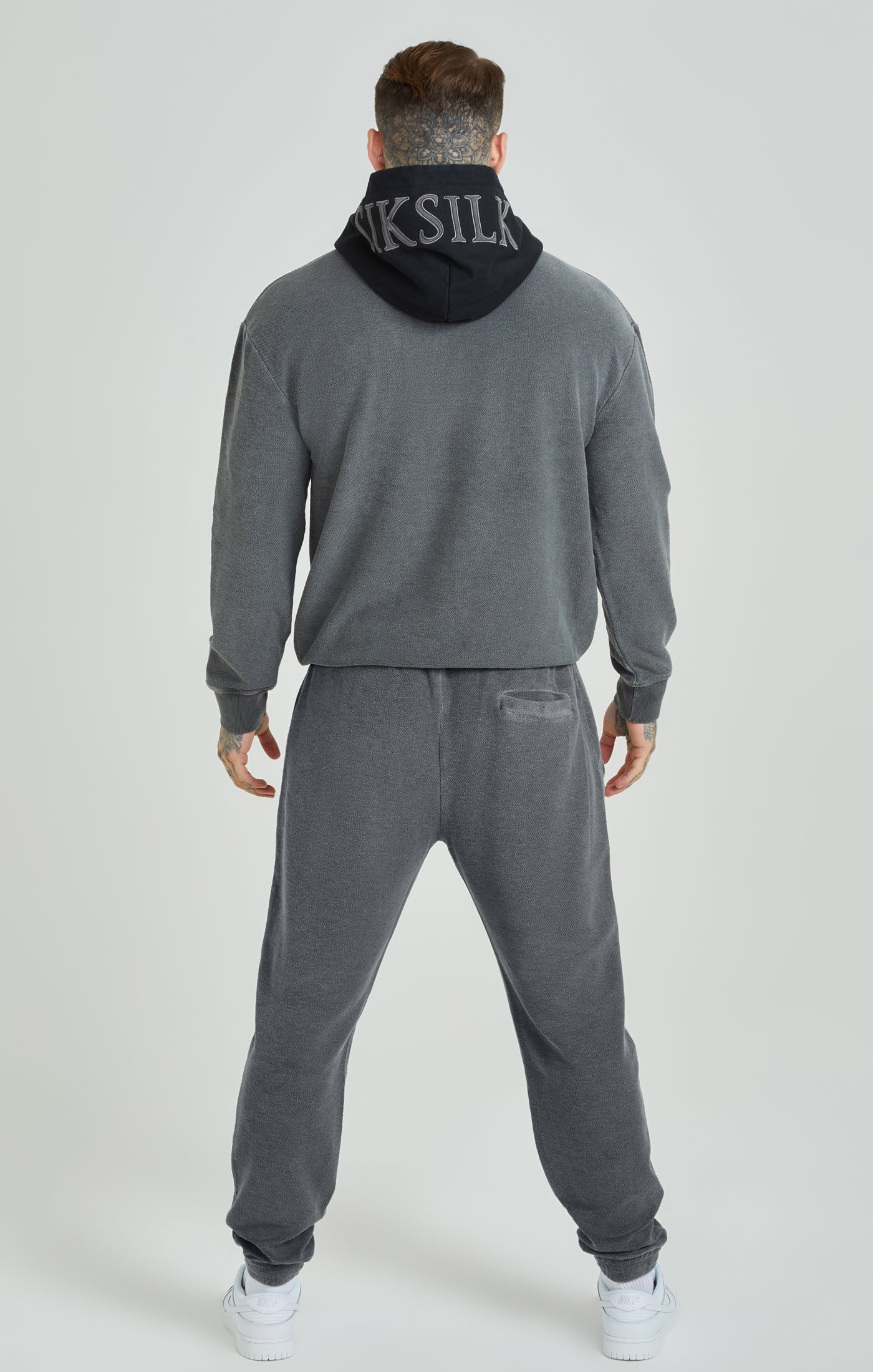Grey Heavyweight Loopback Relaxed Joggers - Image 5