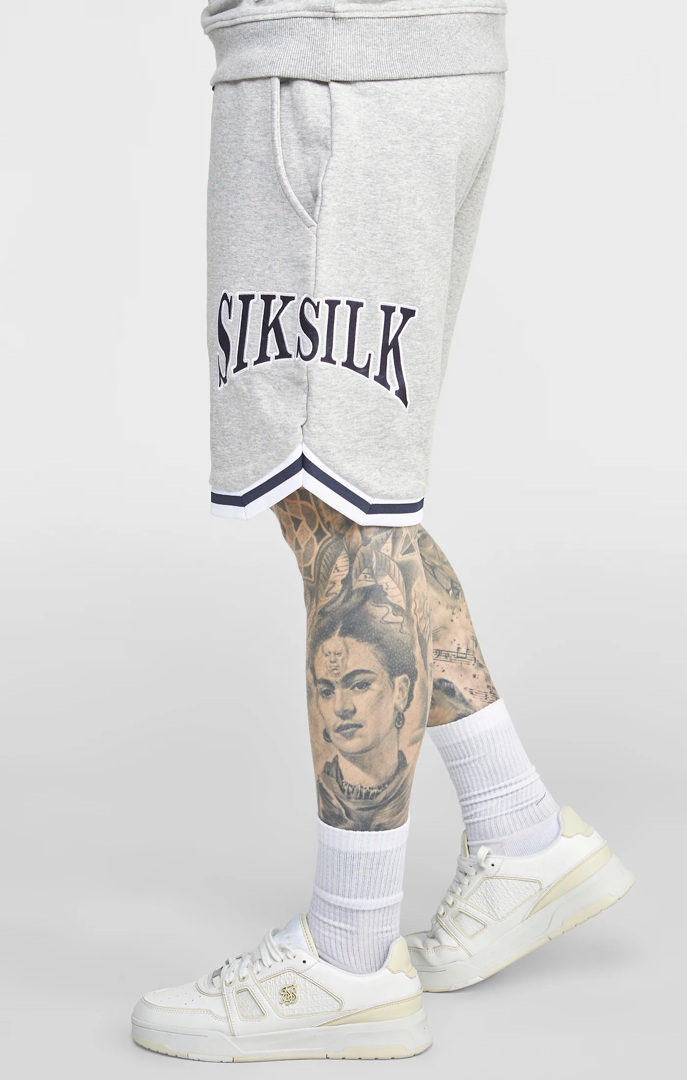 Grey Marl Collegiate Relaxed Fit Short - Image 2