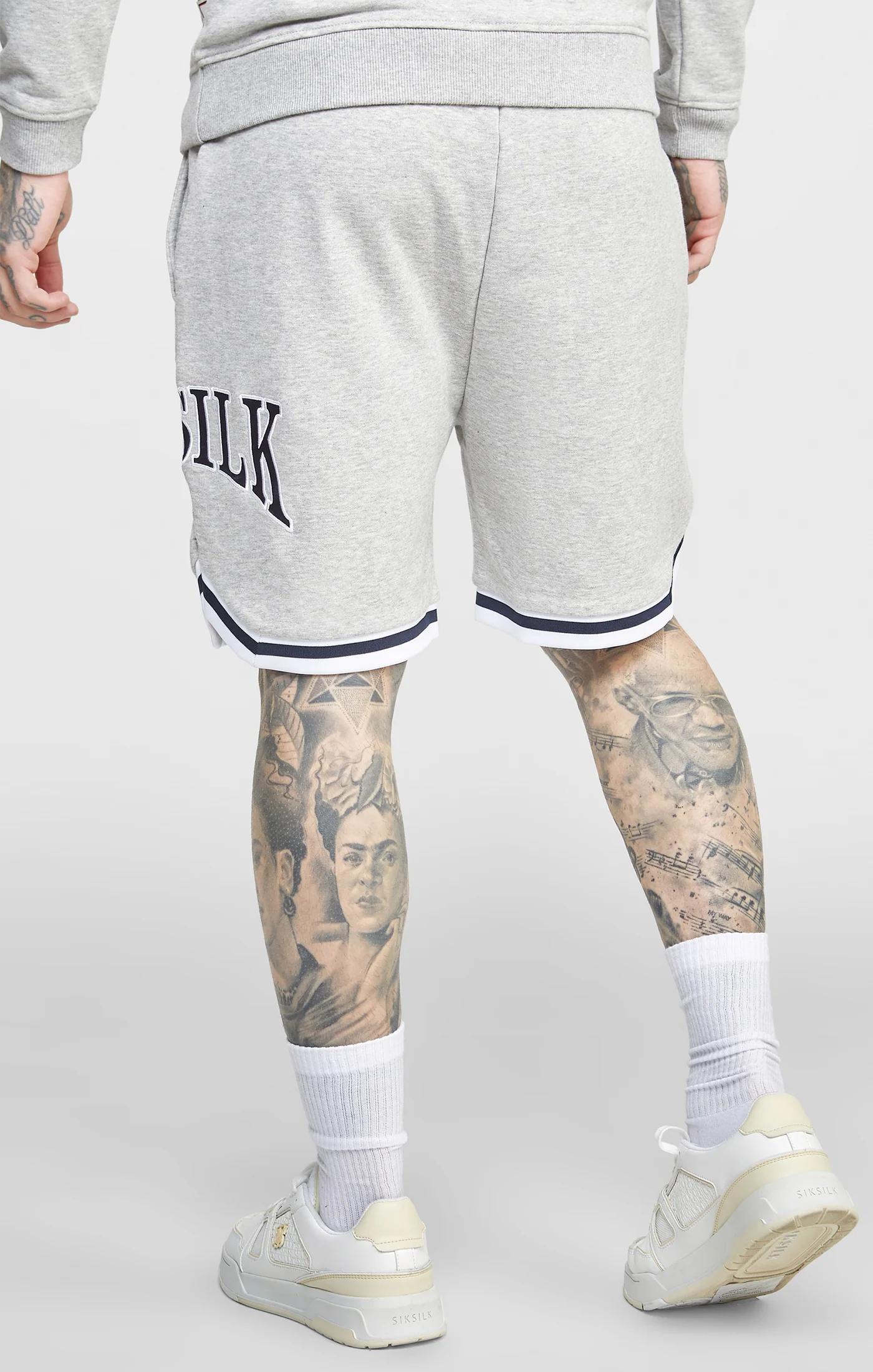 Grey Marl Collegiate Relaxed Fit Short - Image 4