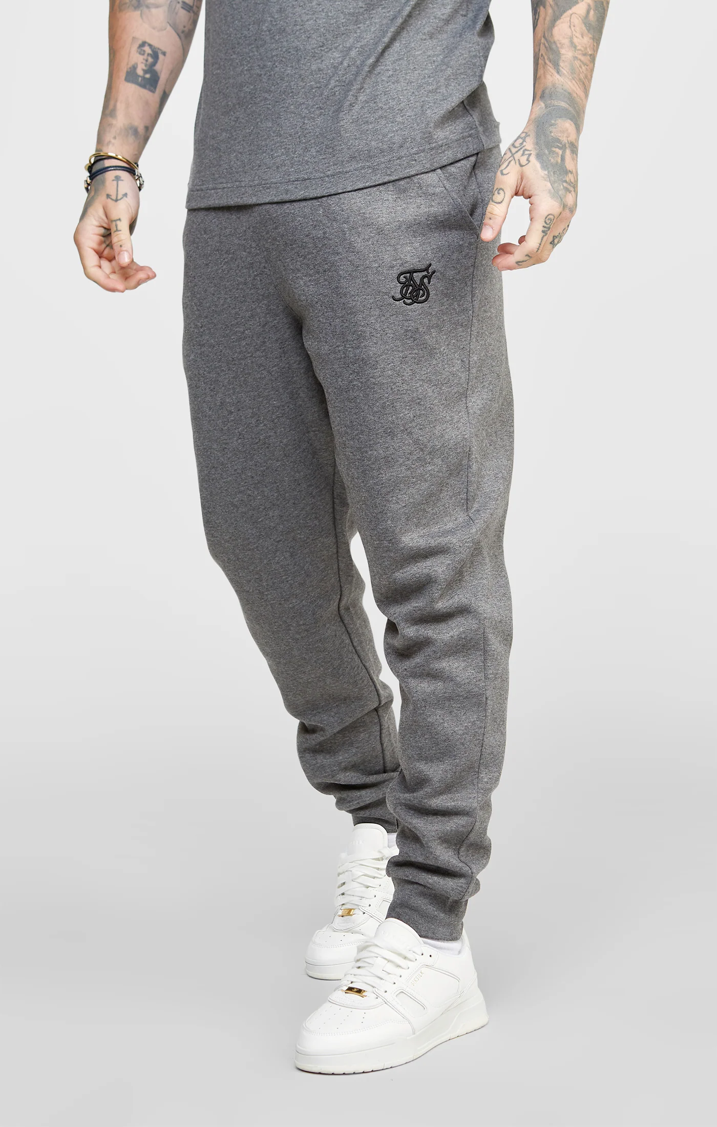 Grey Marl Essential Cuffed Jogger