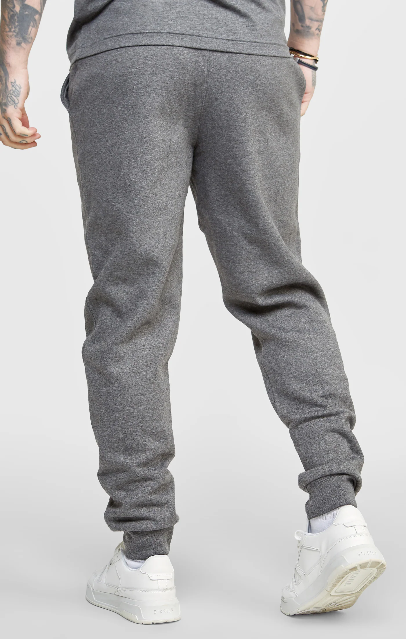 Grey Marl Essential Cuffed Jogger - Image 4