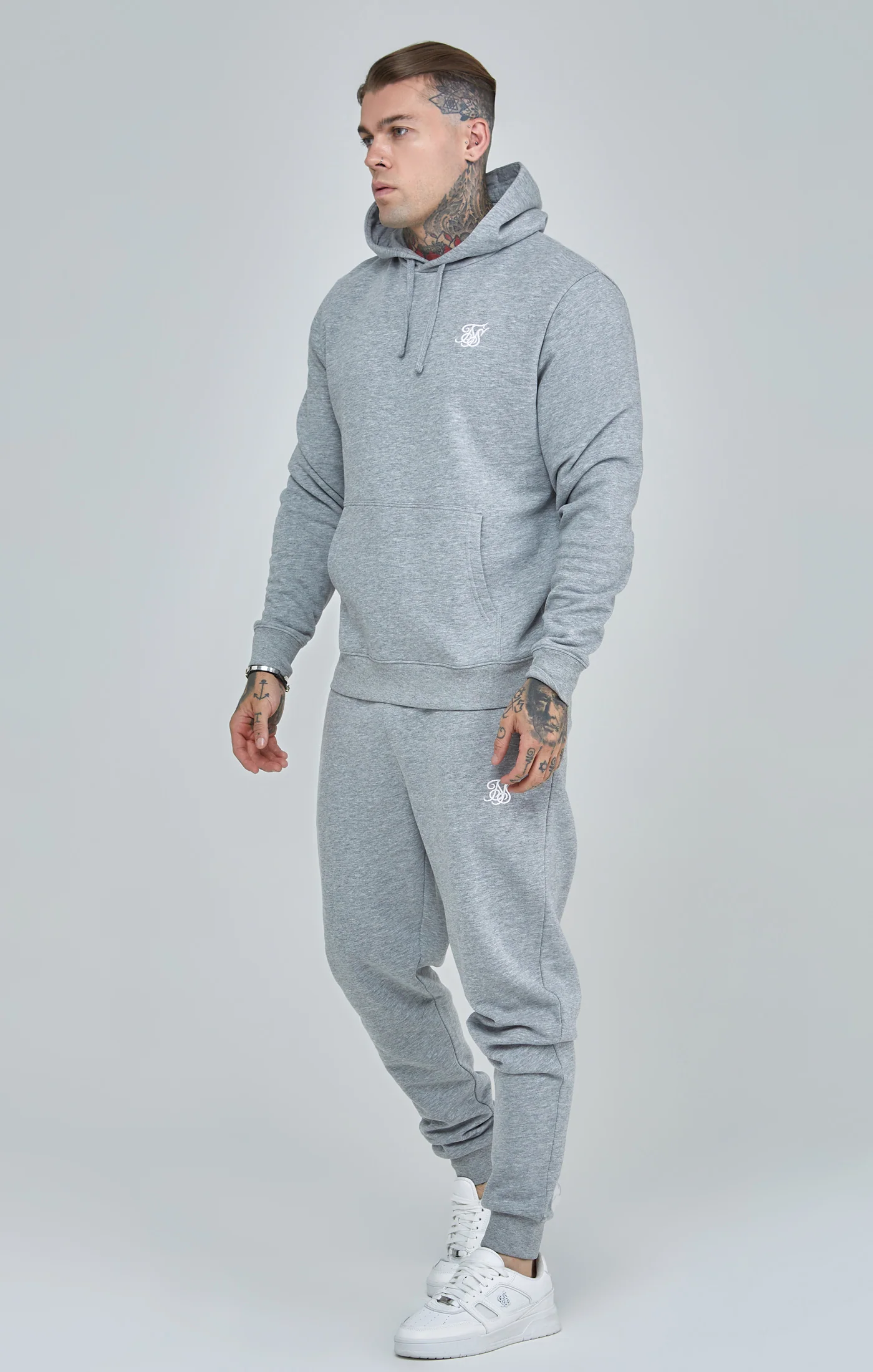 Grey Marl Essential Overhead Hoodie - Image 2