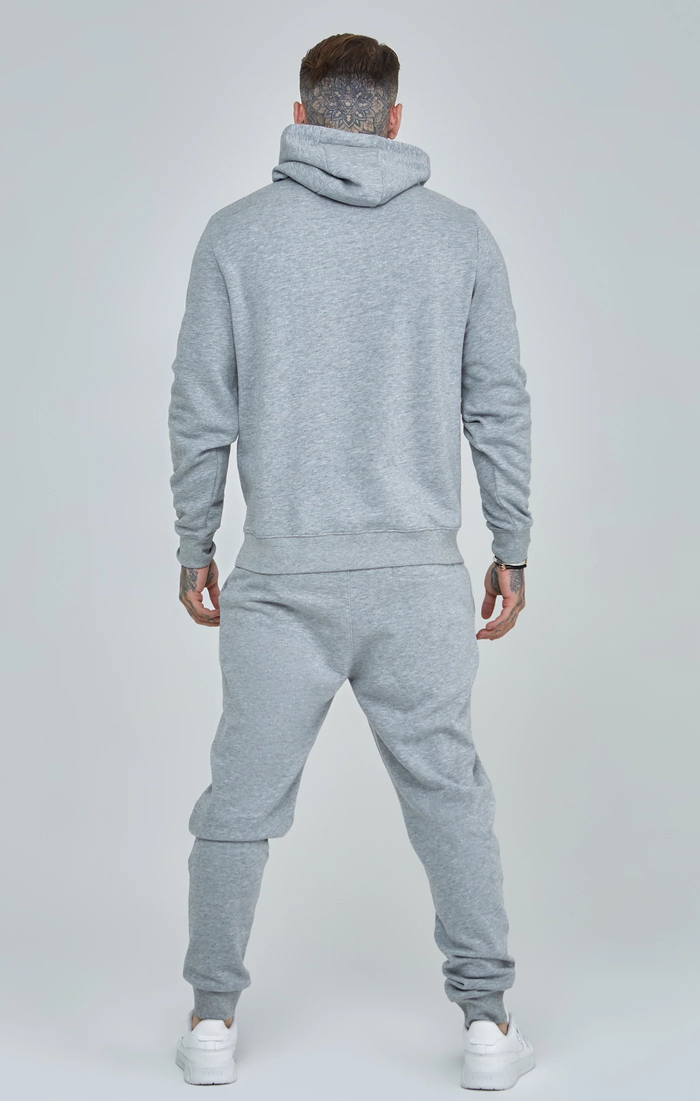 Grey Marl Essential Overhead Hoodie - Image 4