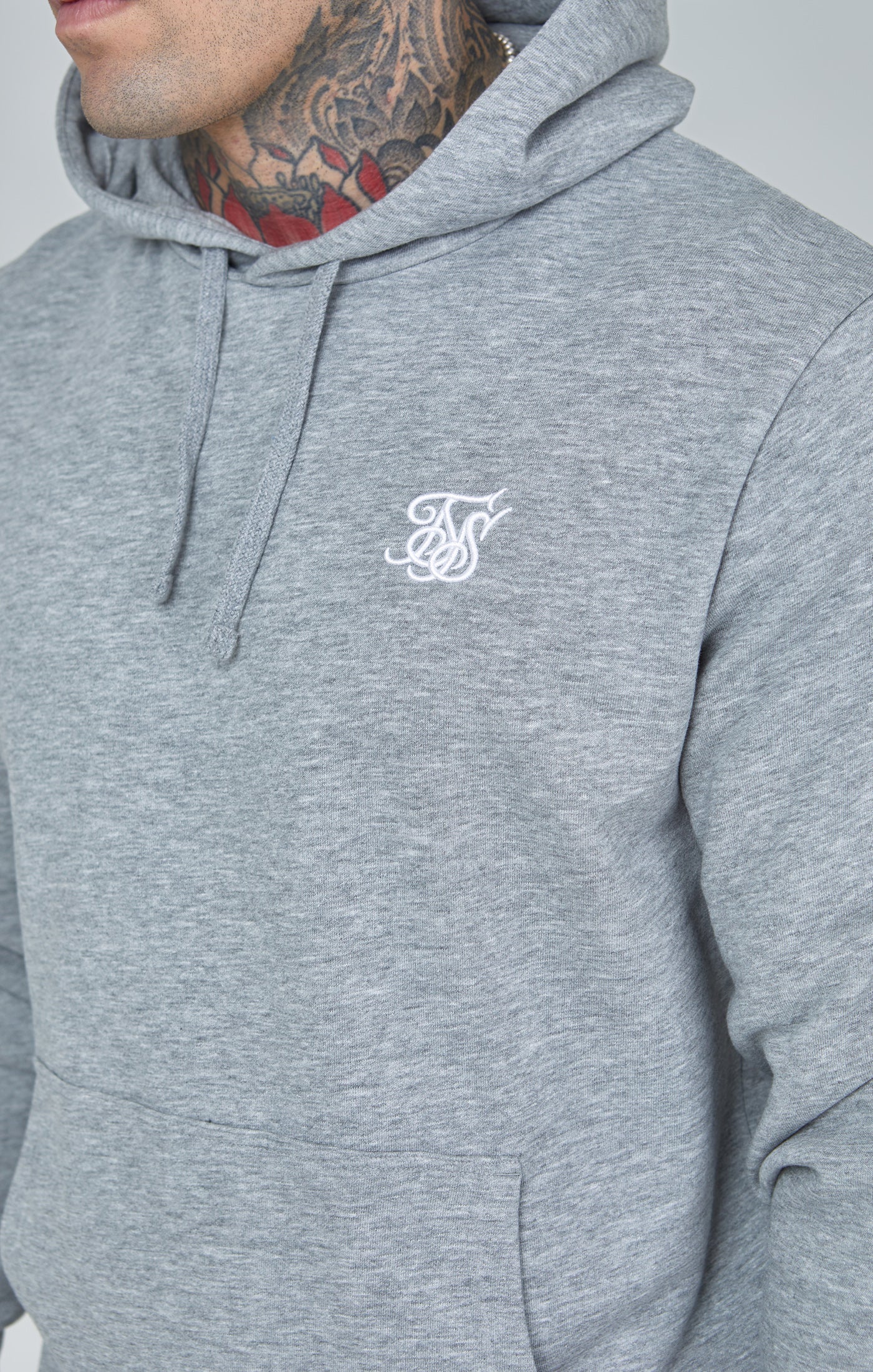 Grey Marl Essential Overhead Hoodie - Image 5